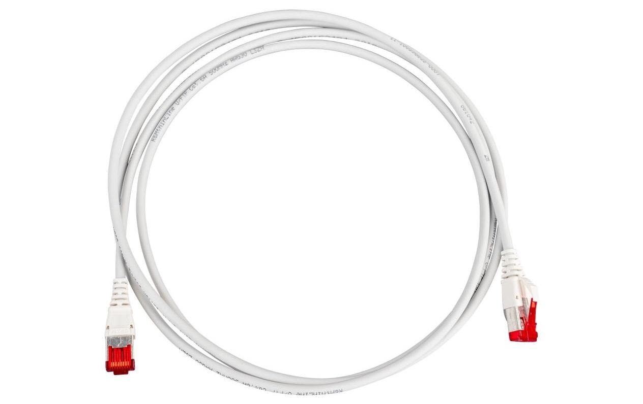 R&M Patchkabel thinLine Cat 6A, U/FTP, 1 m, Grau