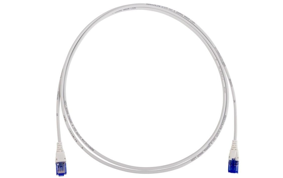 R&M Patchkabel thinLine Cat 6, U/UTP, 5 m, Grau