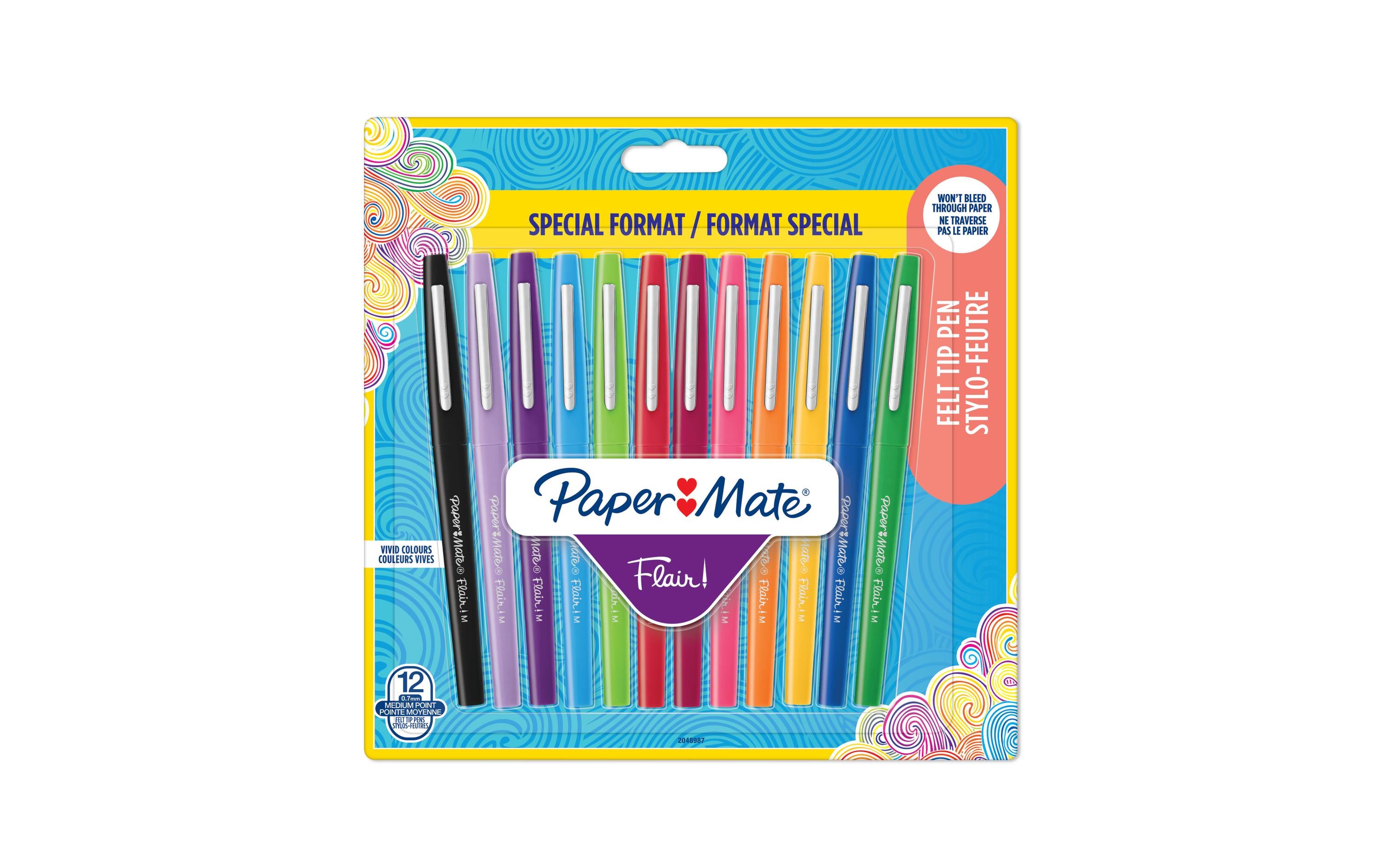 Paper Mate Fineliner Flair Medium Fun 0.7 mm, 12 Stück