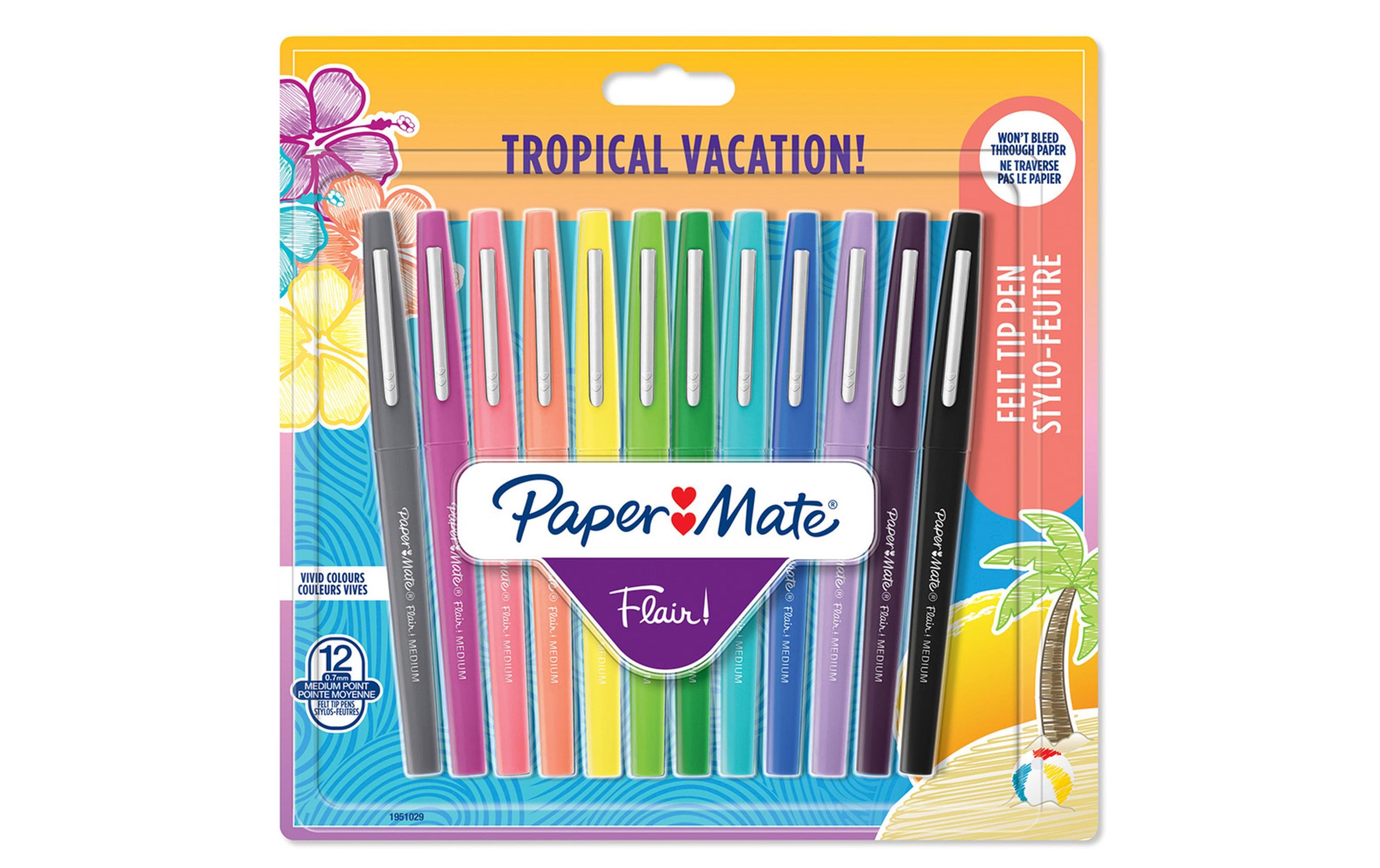 Paper Mate Fineliner Flair Medium Tropical Vacation 0.7 mm, 12 Stück