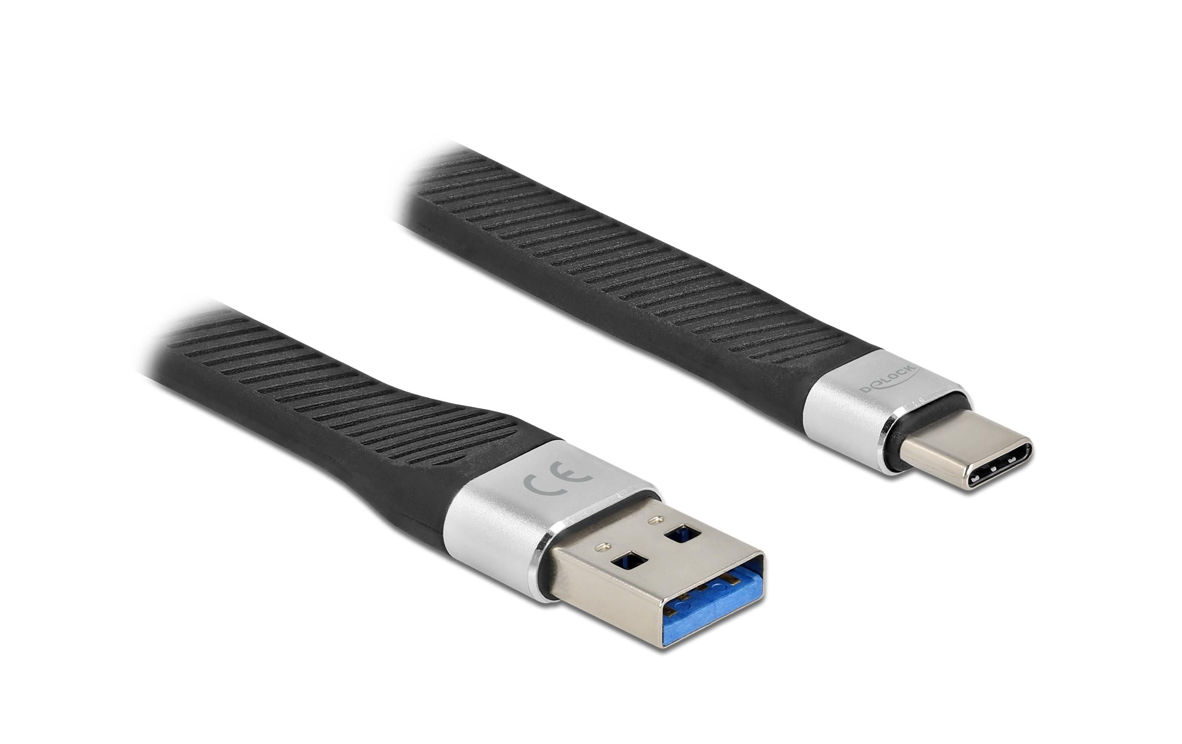 Delock USB 3.2 Gen 1 FPC Flachbandkabel USB A - USB C 0.14 m