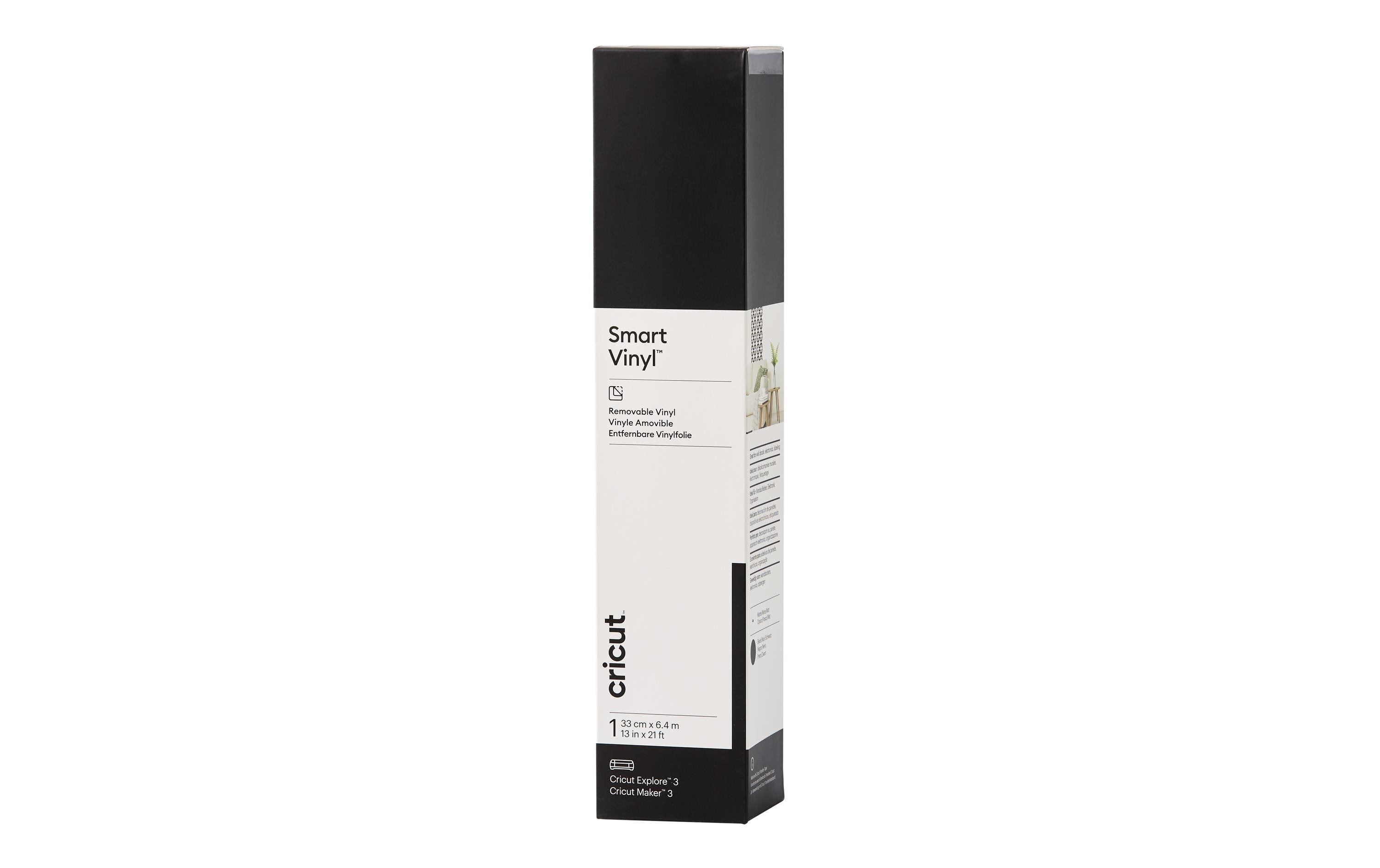Cricut Vinylfolie Smart ablösbar 33 x 640 cm, 1 Stück, Schwarz