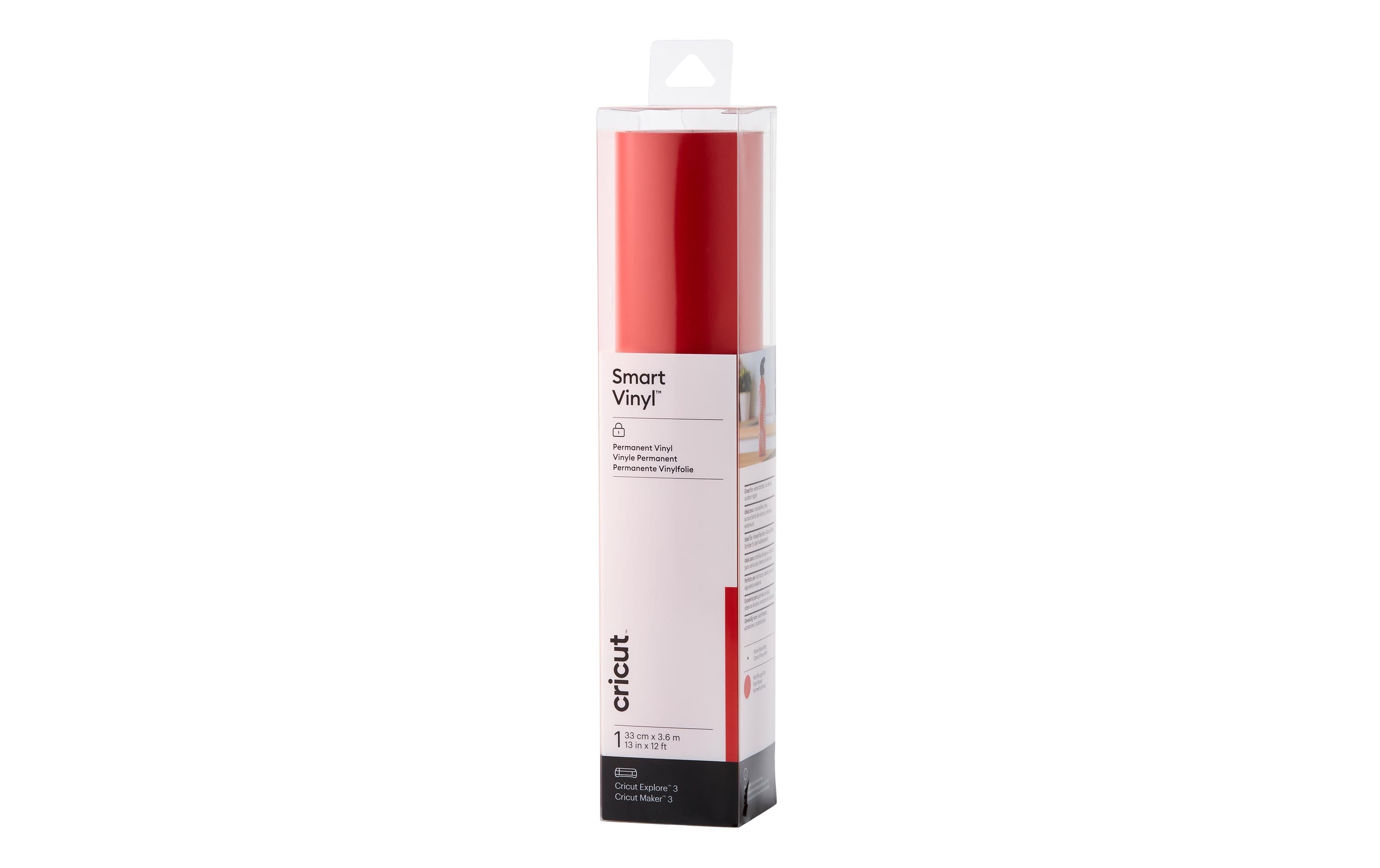Cricut Vinylfolie Smart Permanent 33 x 366 cm, 1 Stück, Rot