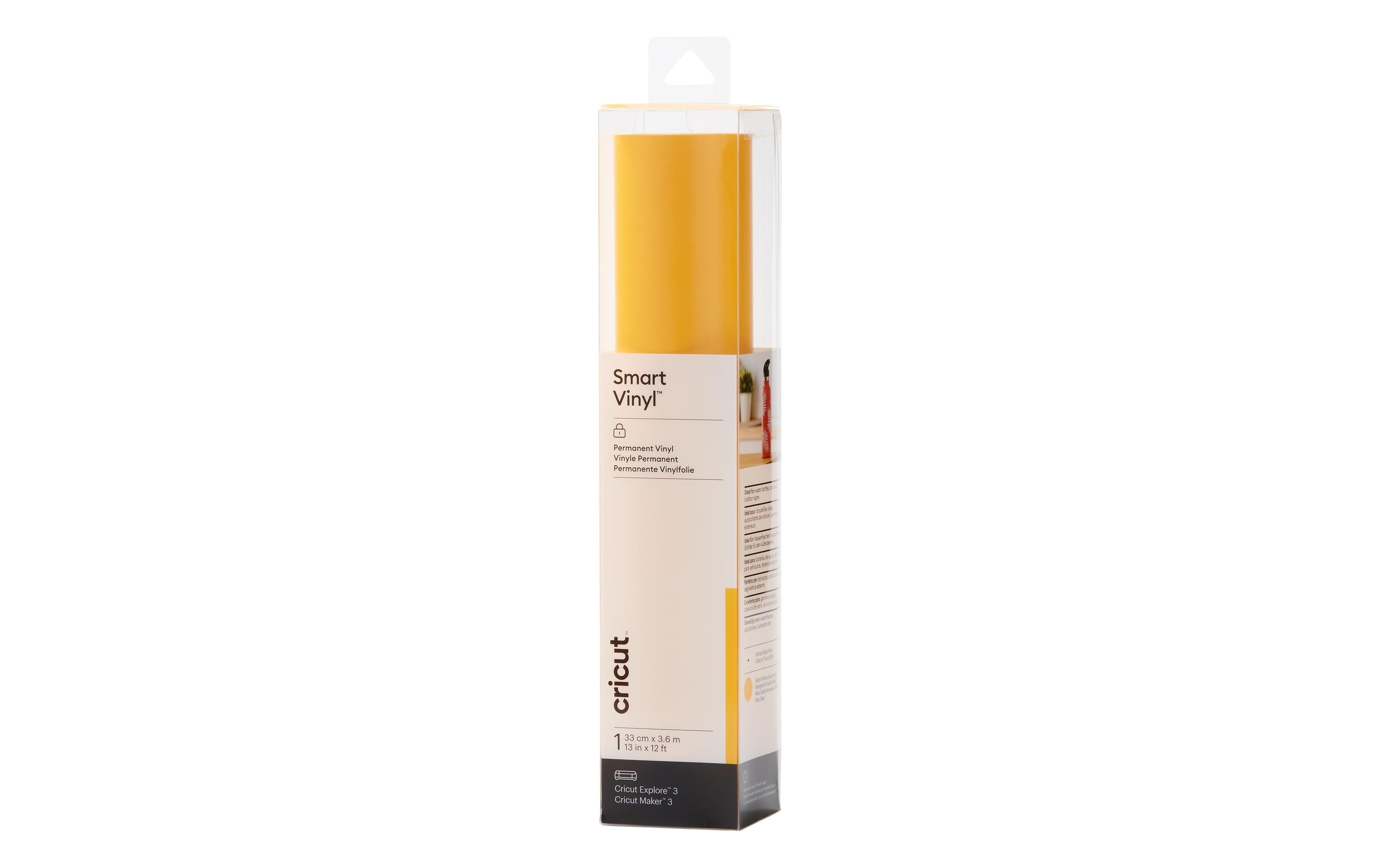 Cricut Vinylfolie Smart Permanent 33 x 366 cm, 1 Stück, Gelb