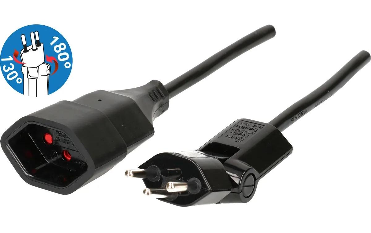 Max Hauri Verlängerungskabel 0.5 m T13 - T12 Clip-Clap, Schwarz