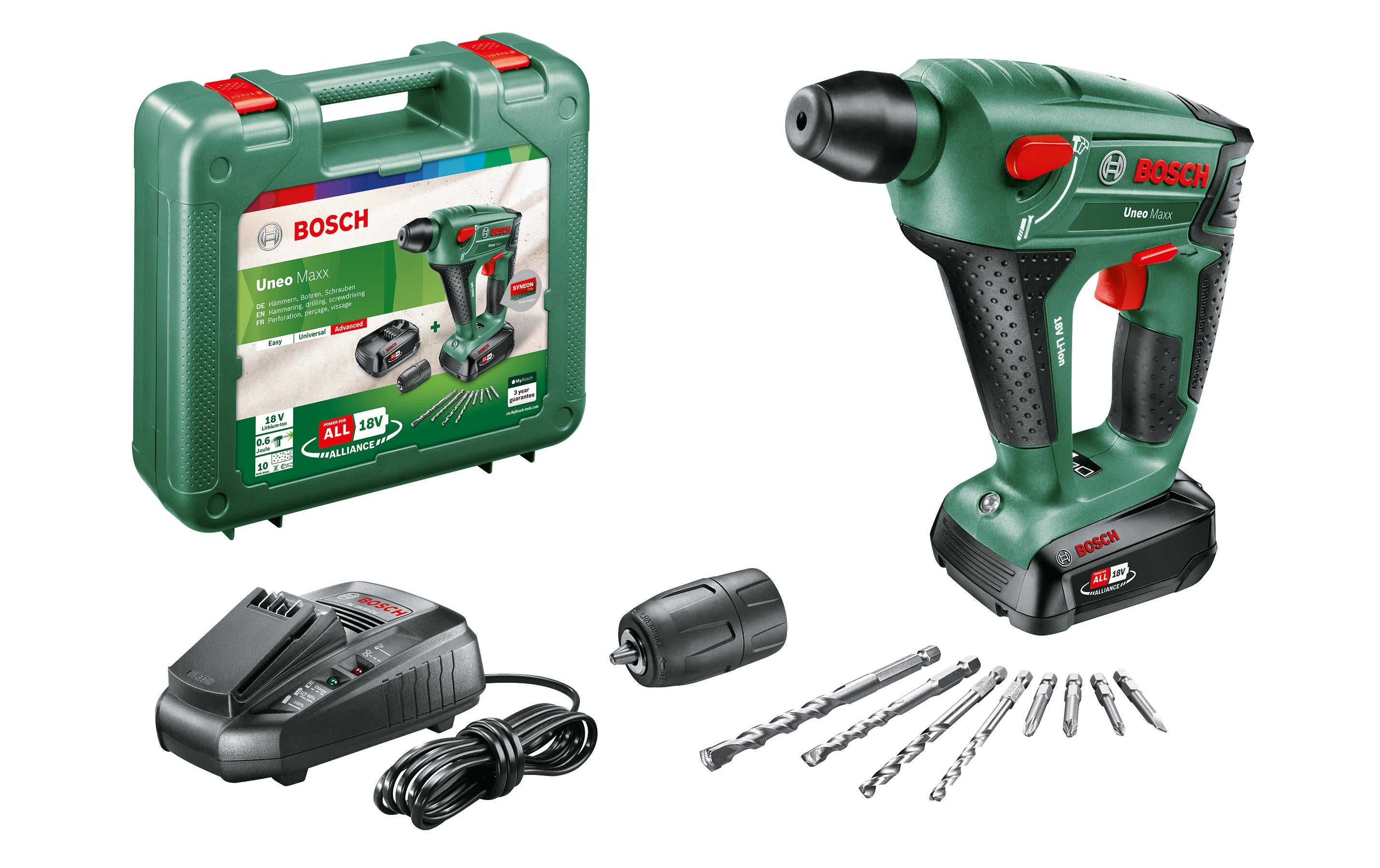 Bosch Bohrhammer Uneo Maxx Kit 1x 2.5 Ah