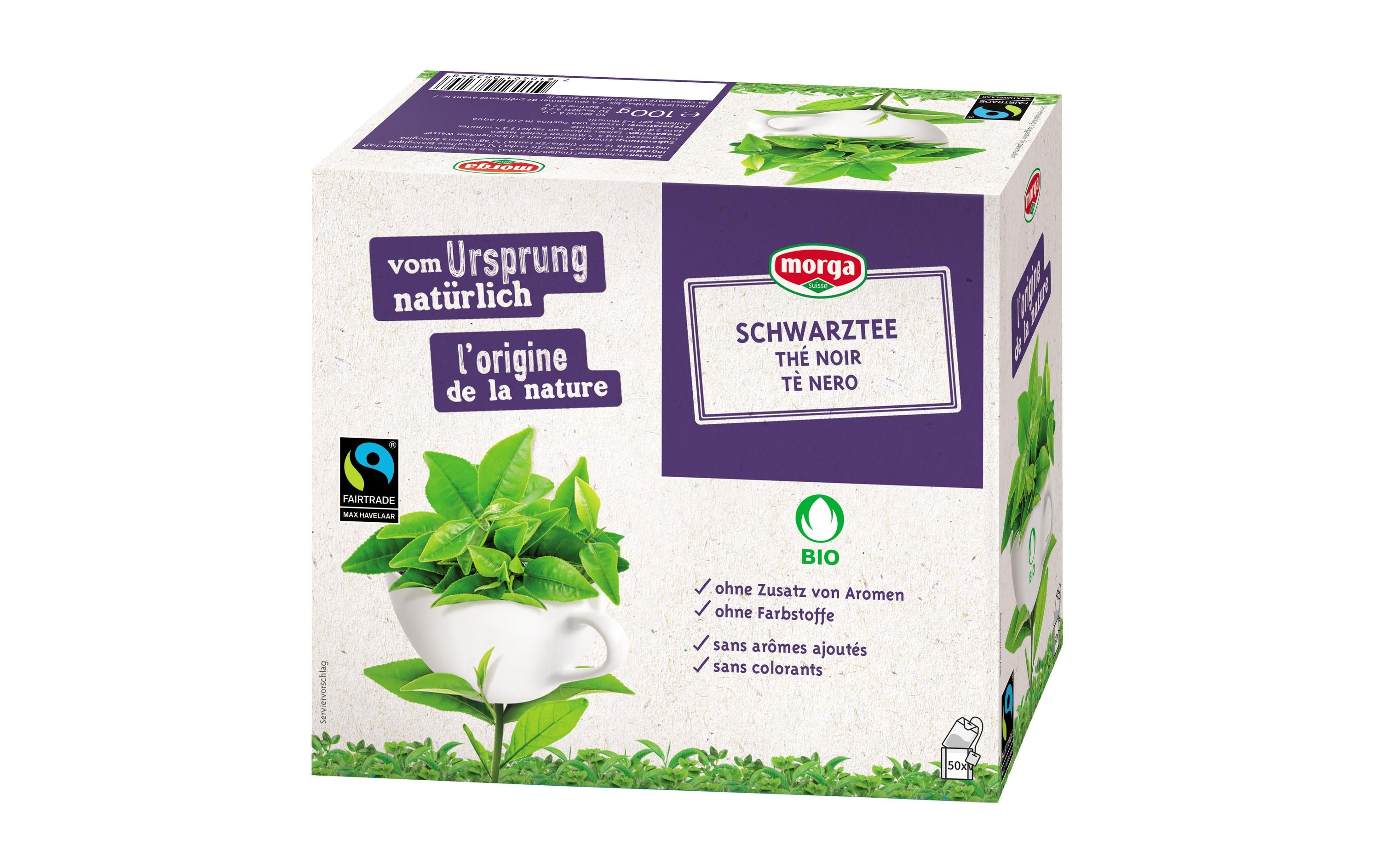 Morga Teebeutel Bio Fairtrade Schwarztee 50 Stück