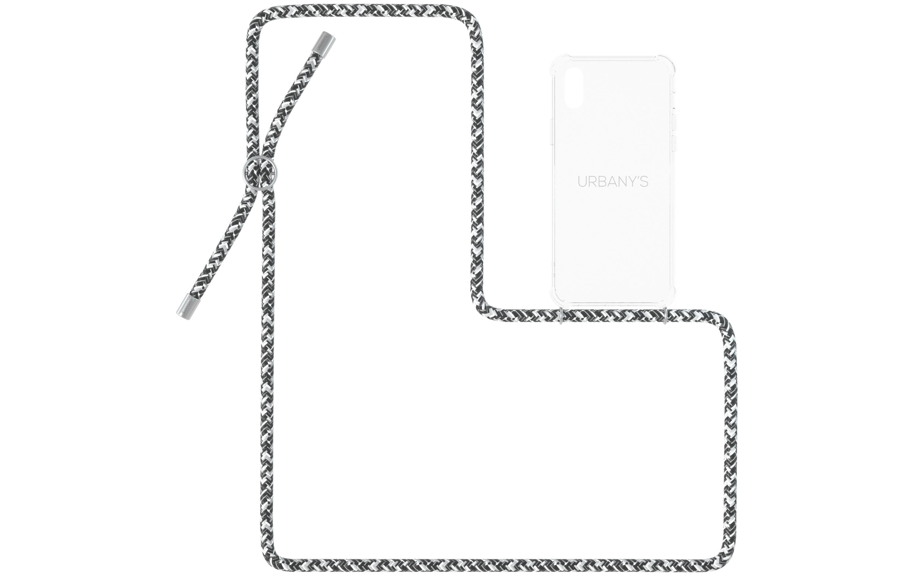 Urbany's Necklace Case iPhone X/XS Flashy Silver Transparent