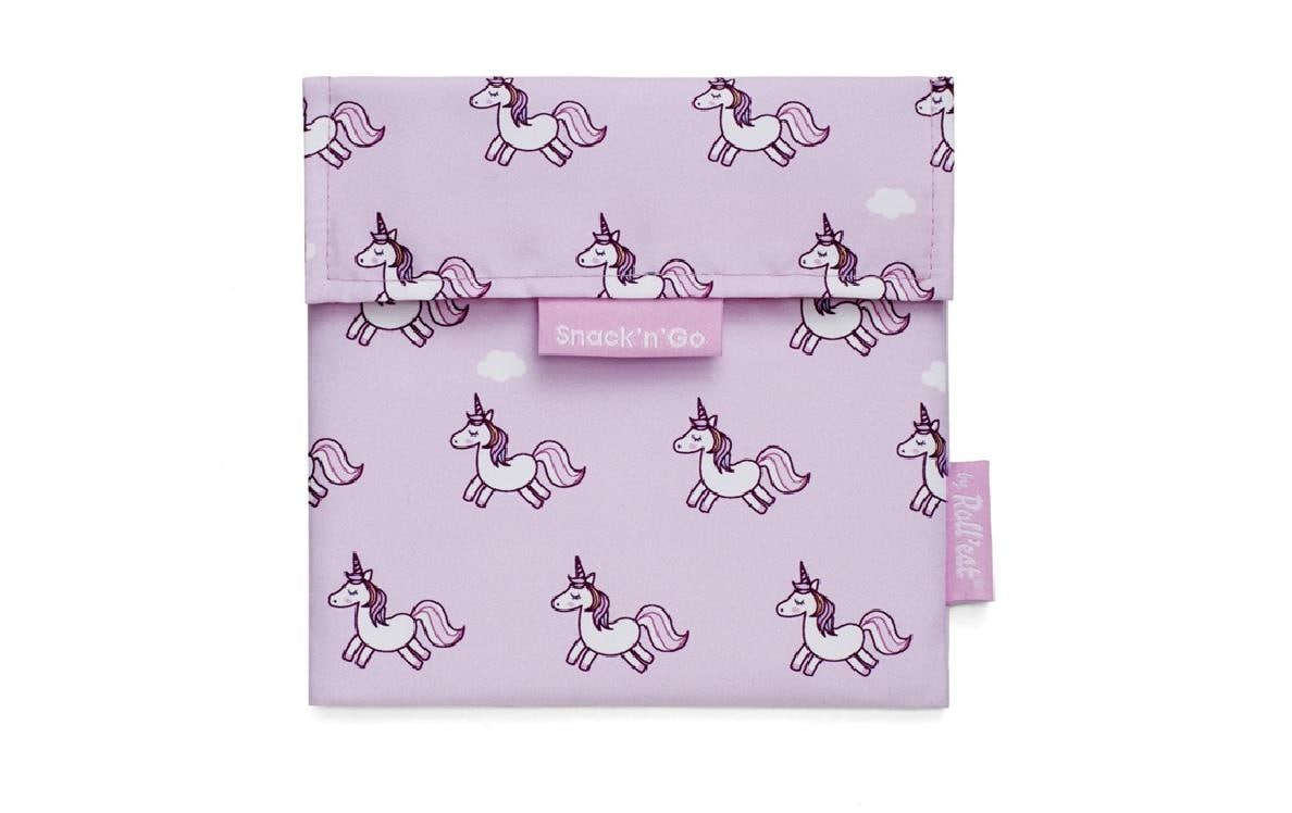 Roll'eat Lunchbeutel SnacknGo Animals Rosa, Einhorn