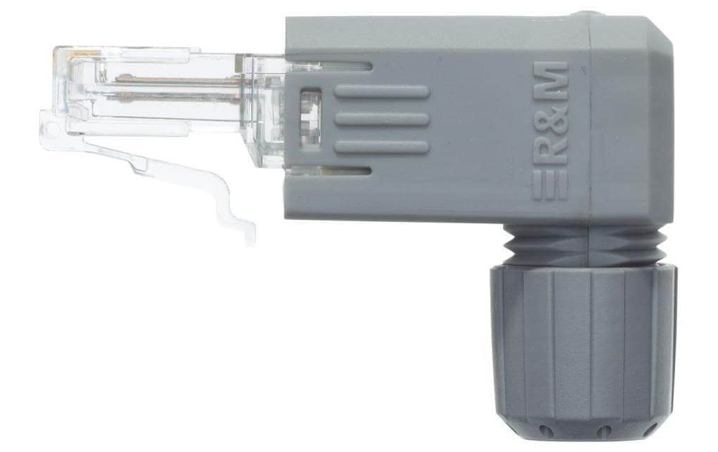 R&M Stecker FM45 Cat. 5e, 90°, 1 Stück, Grau