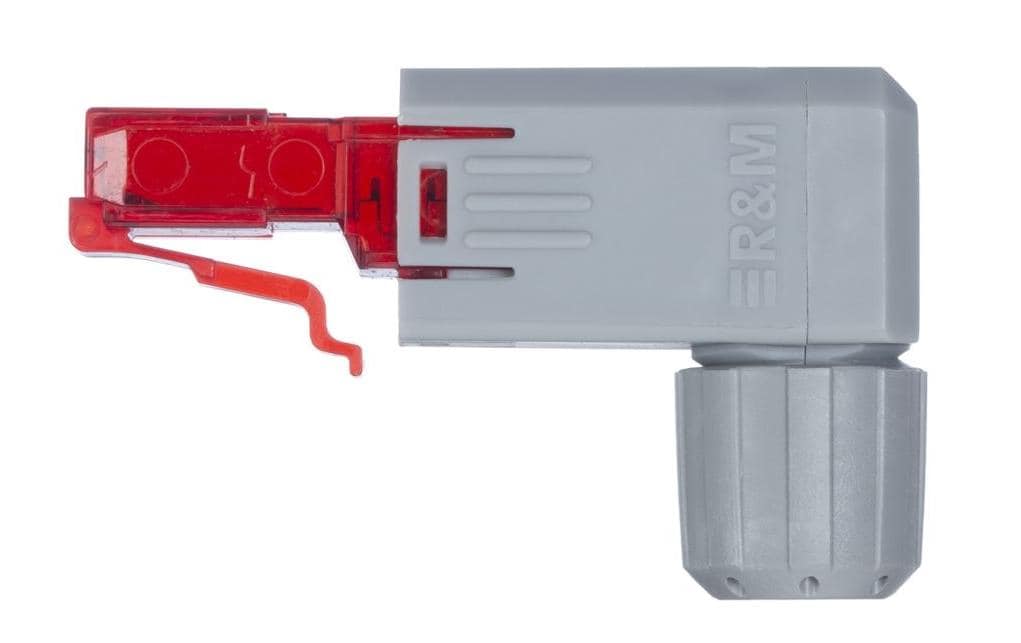R&M Stecker FM45 Cat. 6A, 90°, 1 Stück, Grau