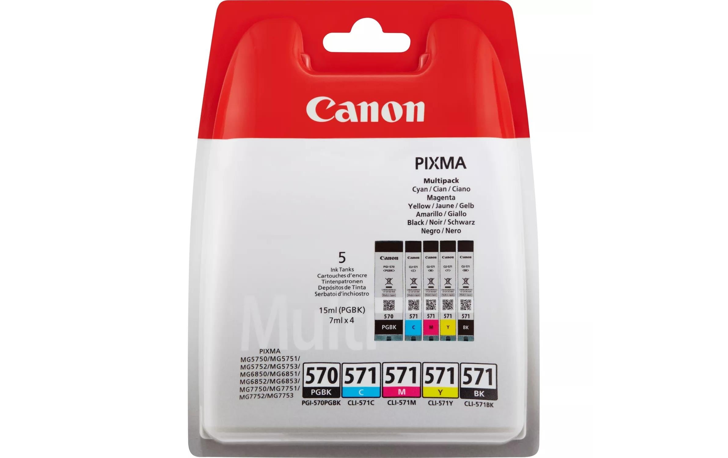 Canon Tinte PGI-570 / CLI-571 BK, PGBK, C, M, Y