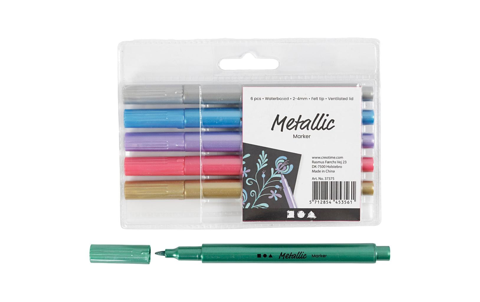 Creativ Company Filzstift Metallic 6 Stück