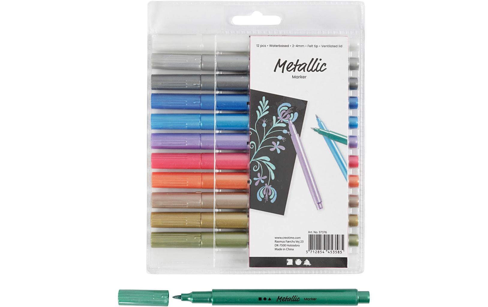 Creativ Company Filzstift Metallic 12 Stück