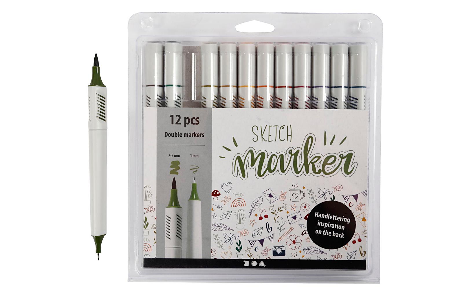 Creativ Company Filzstift Sketch Marker Standard 12 Stück
