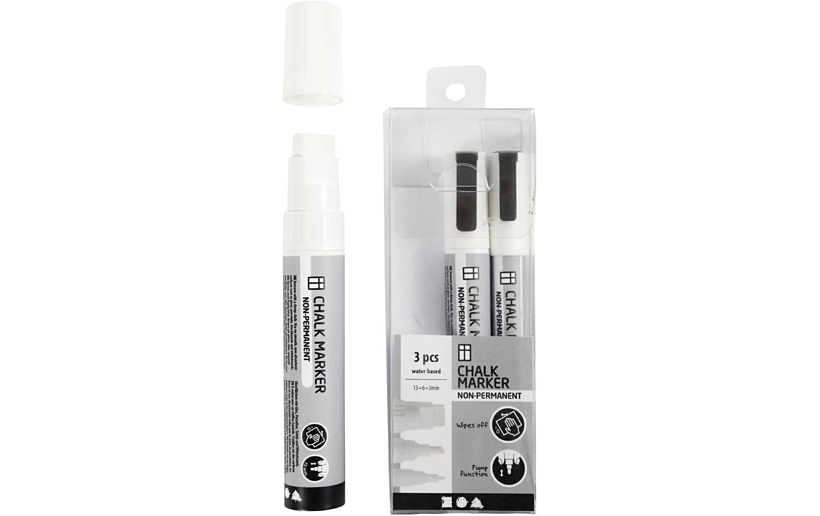 Creativ Company Kreidemarker 3 Stück, Weiss
