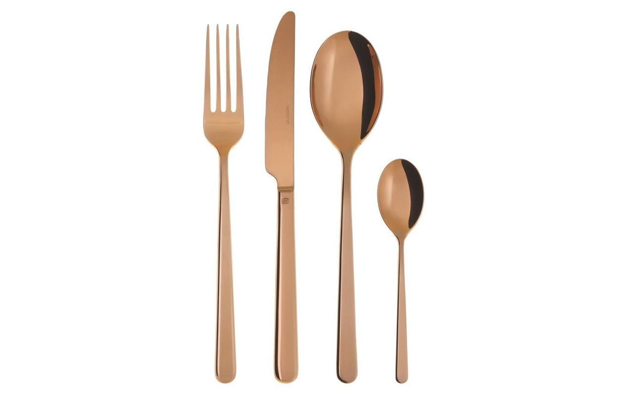 Sambonet Besteck-Set Linear PVD 24-teilig, Kupfer