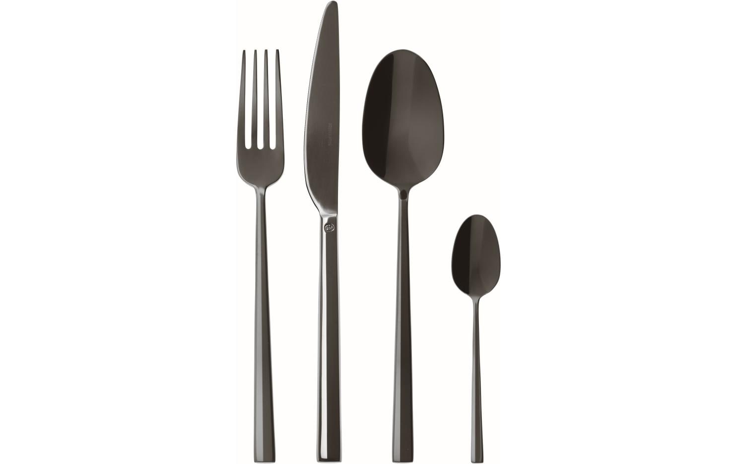 Sambonet Besteck-Set Rock 24-teilig, Schwarz