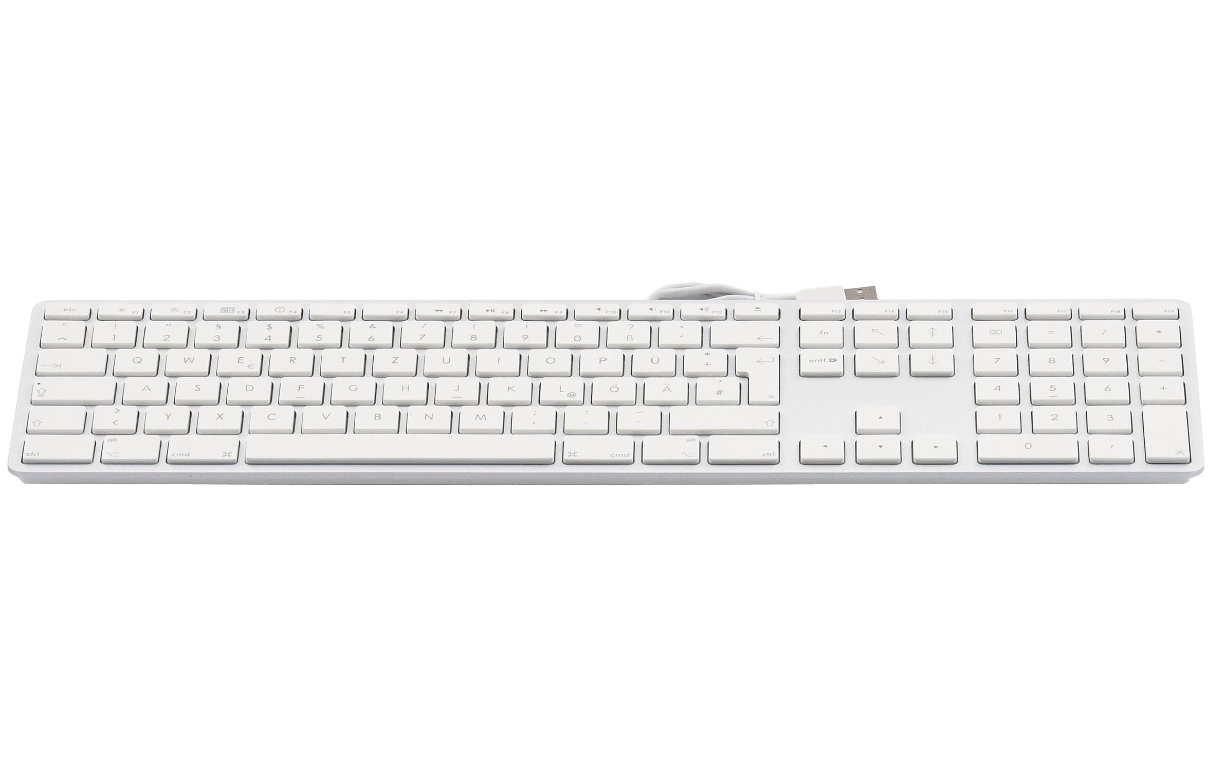 LMP Tastatur KB-1243 Weiss, DE-Layout mit Ziffernblock