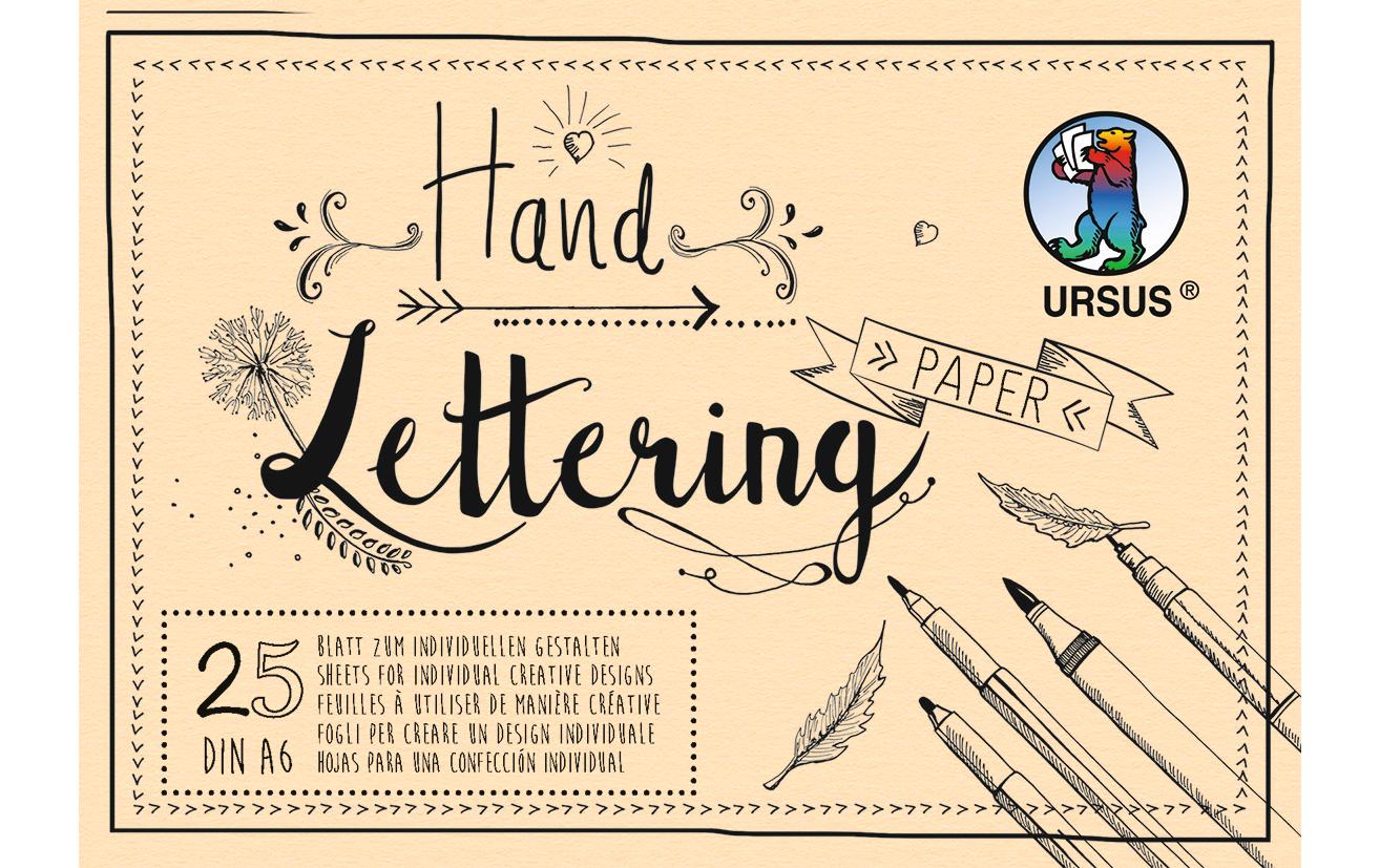 URSUS Zeichenblock Handlettering A6, 210 g/m², 25 Blatt, Creme
