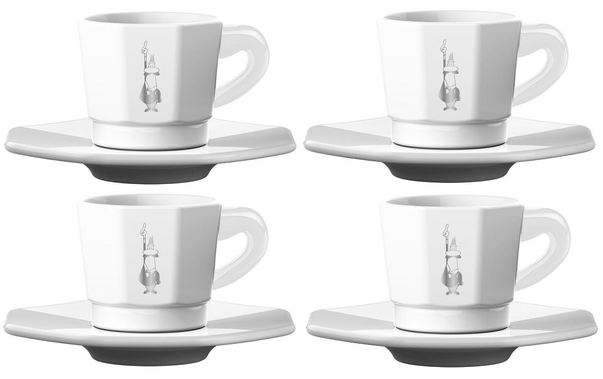 Bialetti Espressotasse 80 ml, 4 Stück, Weiss