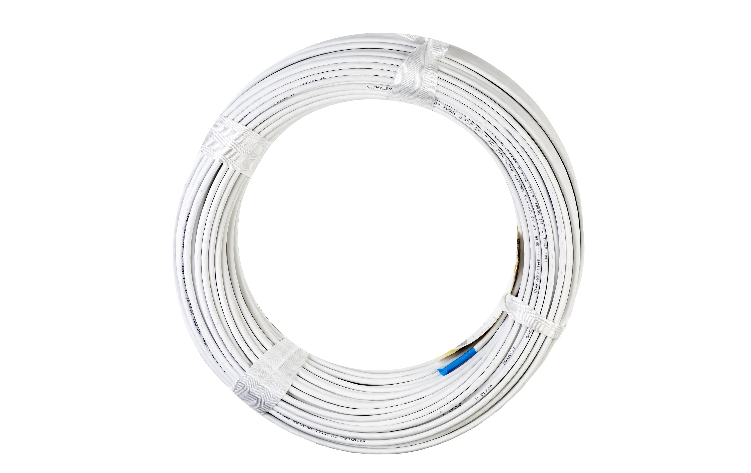 Dätwyler IT Infra Rangierkabel CU 7702 4P Flex Cat 7, S/FTP, 100 m, Weiss