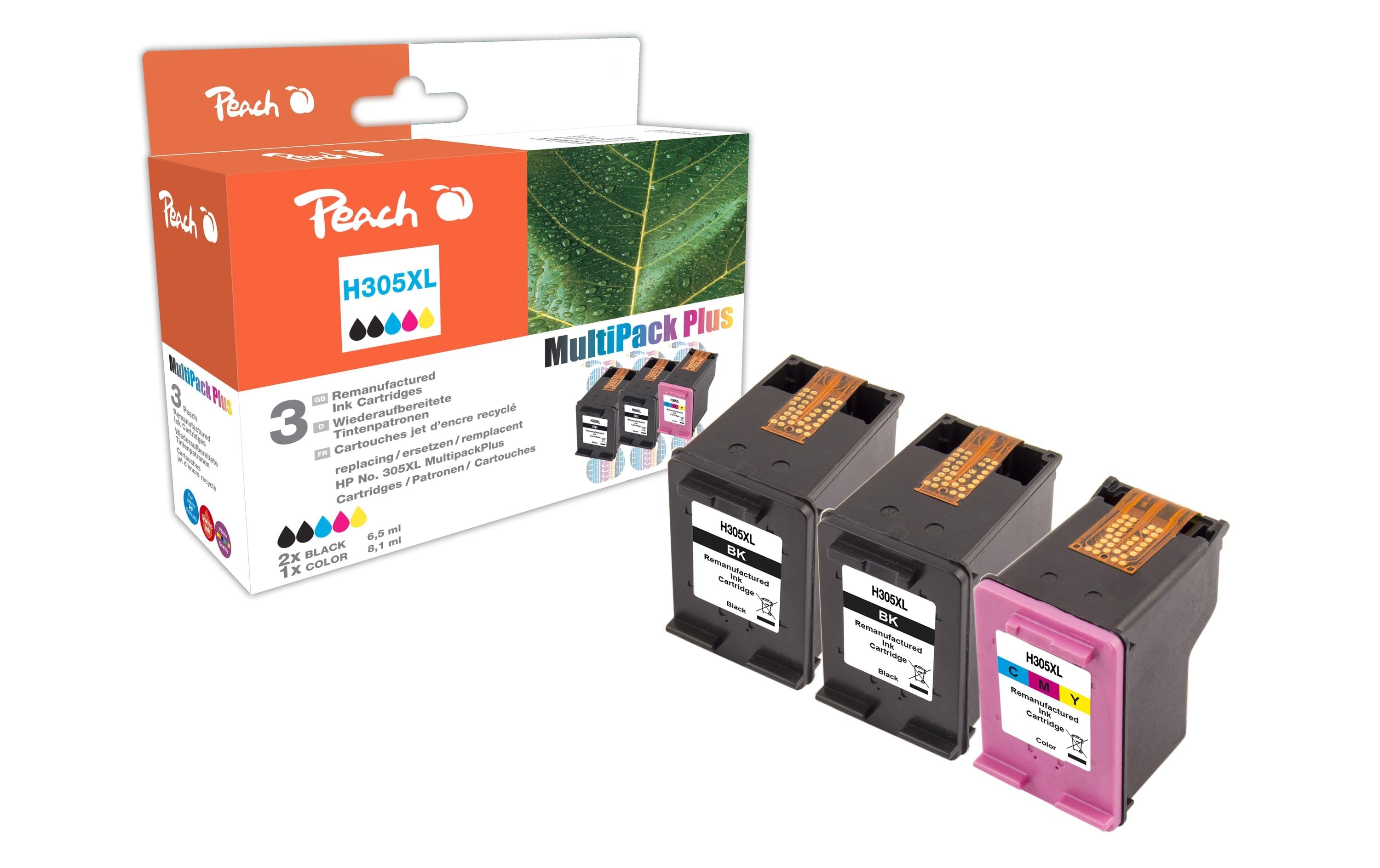 Peach Tinte HP Nr. 305XL / 3YM62AE + 3YM63AE 2x Black, 1x Color