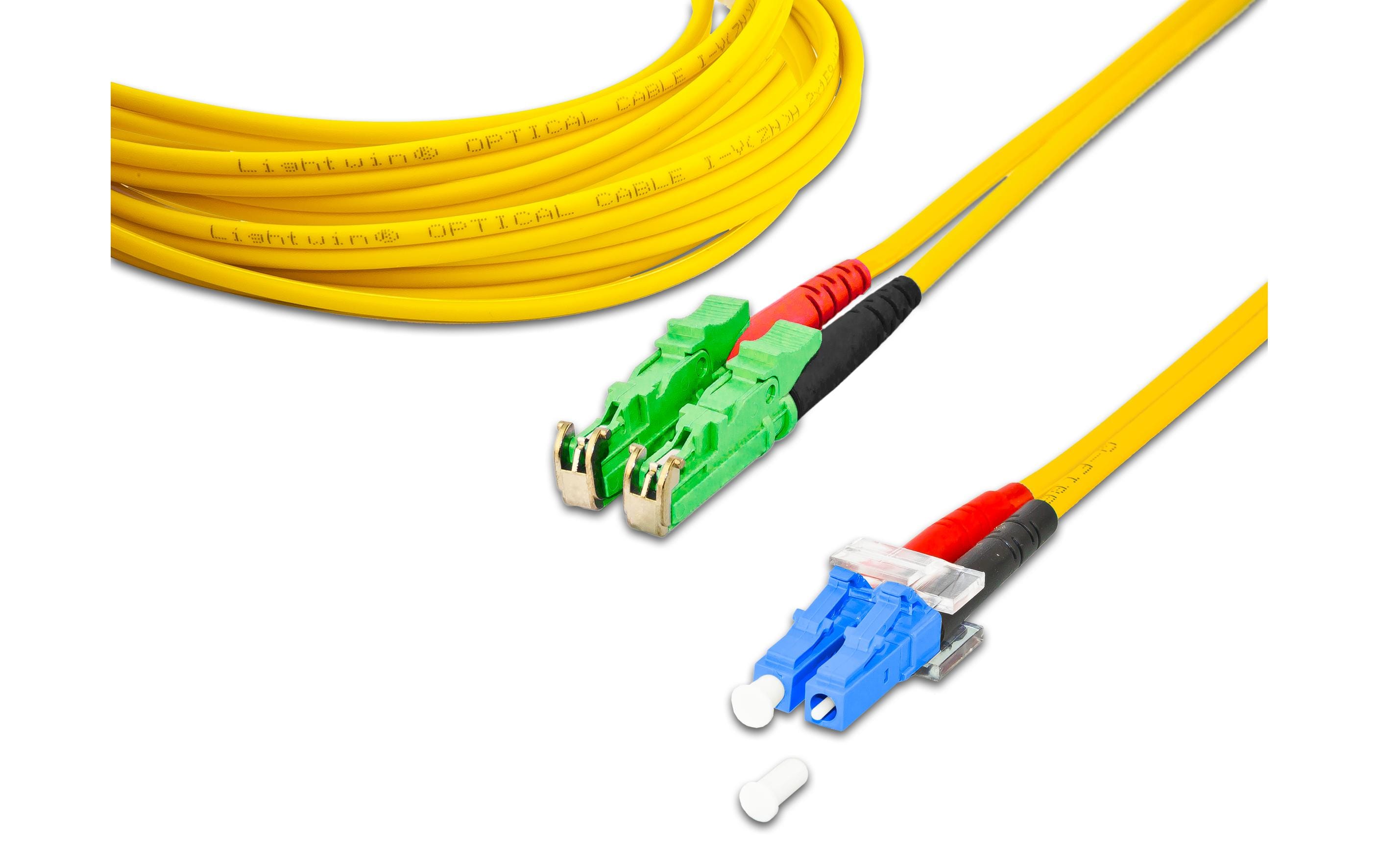 Lightwin LWL-Patchkabel Singlemode, LSH/APC – LC, OS2, Duplex, 5 m
