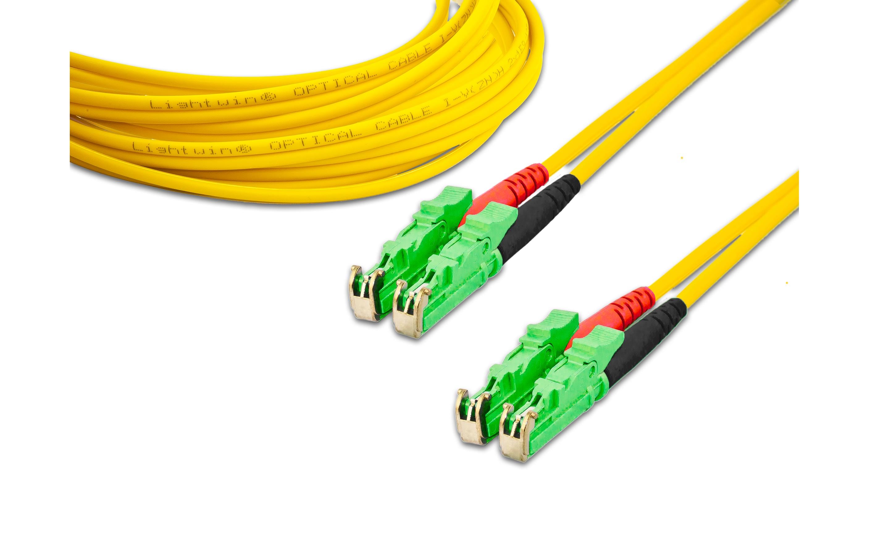 Lightwin LWL-Patchkabel Singlemode, LSH/APC-LSH/APC, OS2, Duplex, 10m