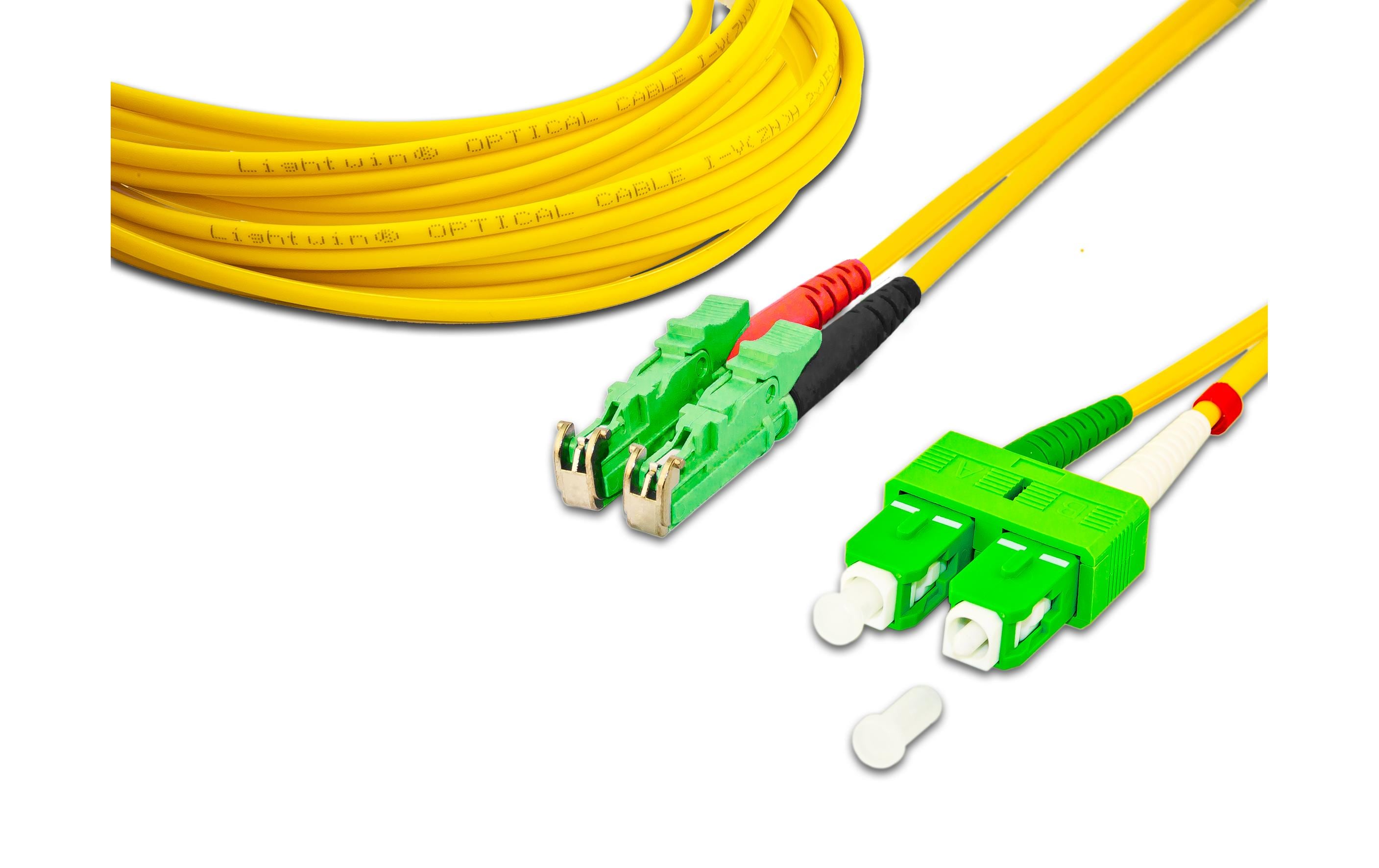 Lightwin LWL-Patchkabel Singlemode, LSH/APC-SC/APC, OS2, Duplex, 5 m