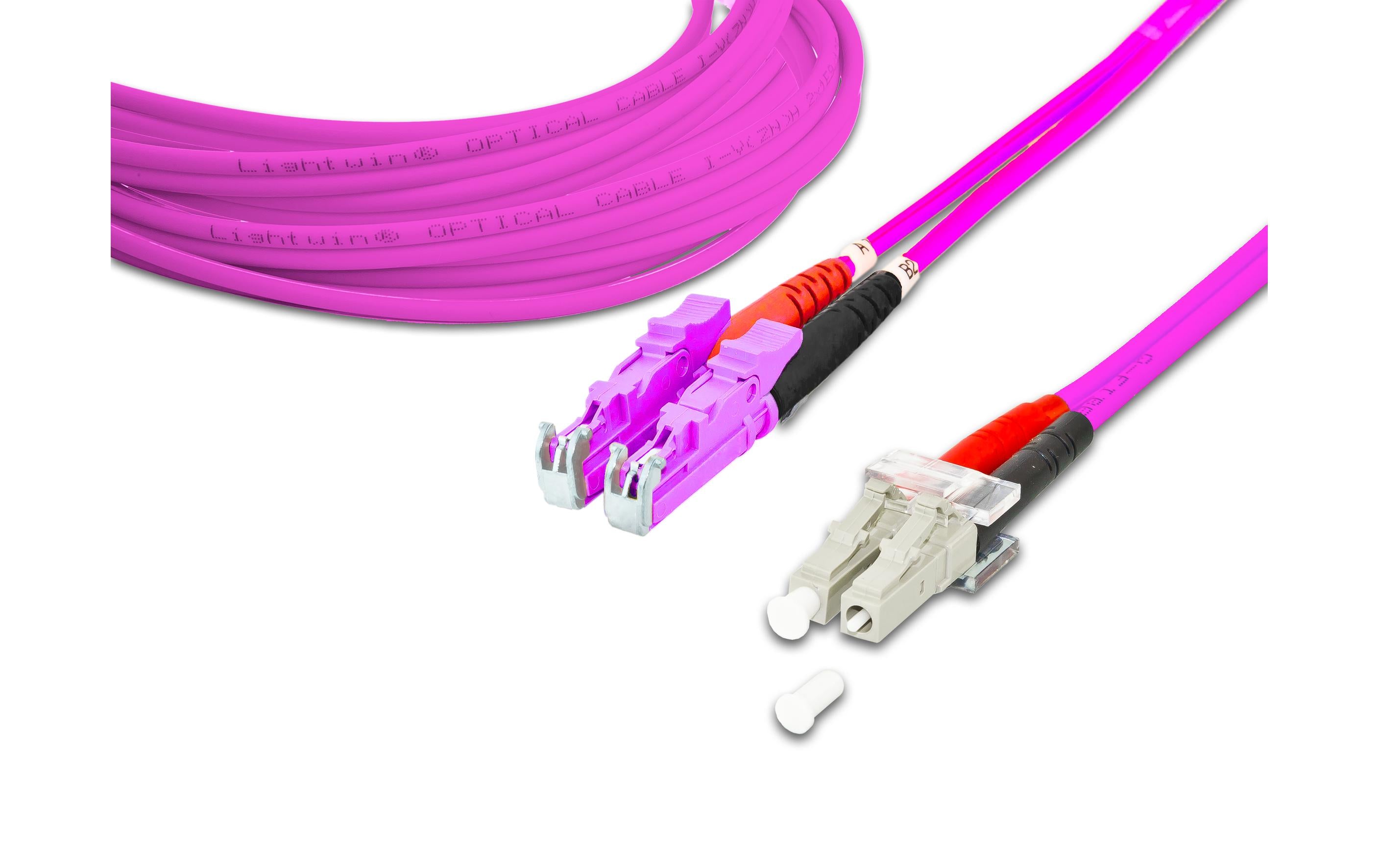Lightwin LWL-Patchkabel Multimode LSH – LC, OM4, Duplex, 3 m