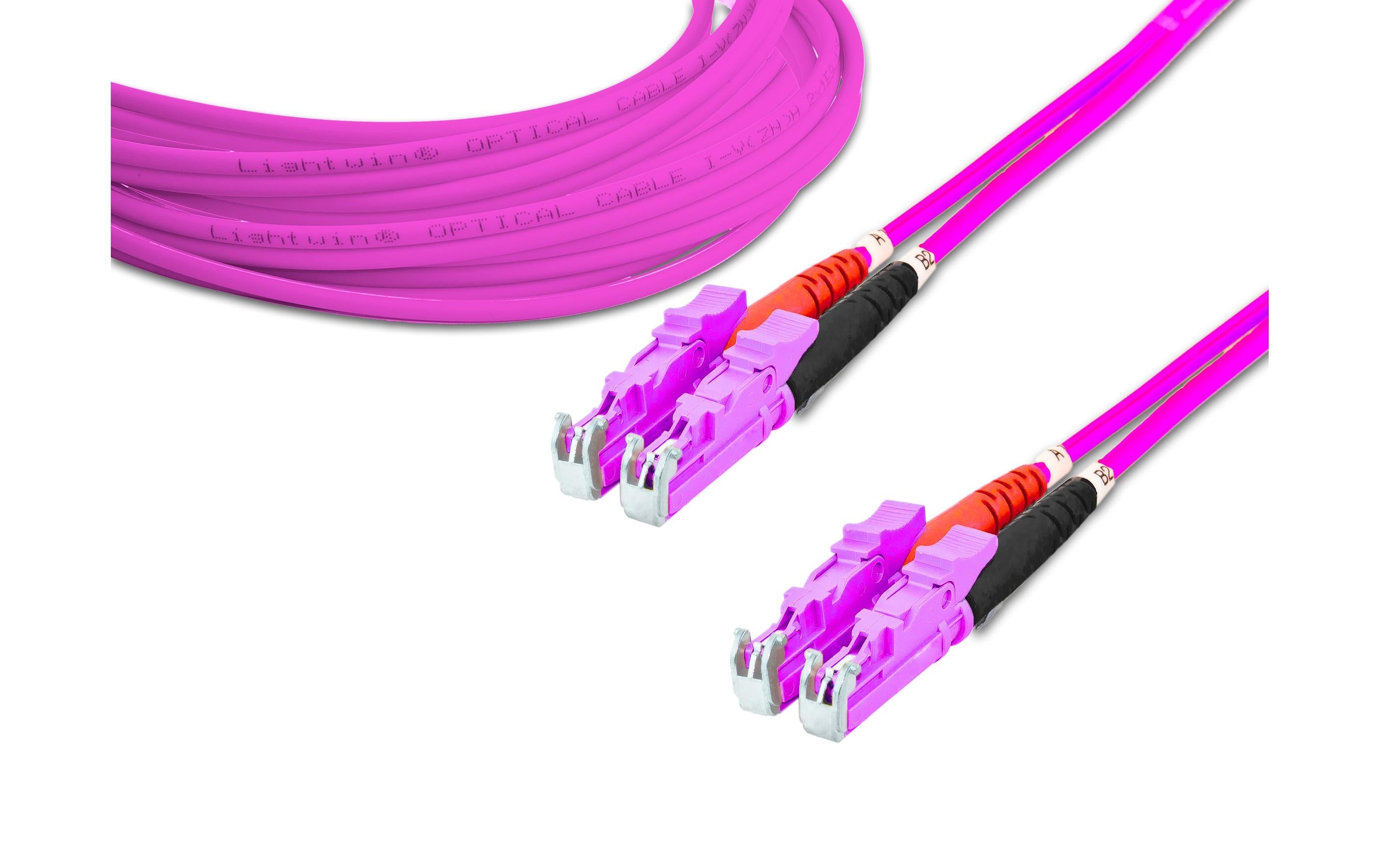 Lightwin LWL-Patchkabel Multimode LSH – LSH, OM4, Duplex, 1 m