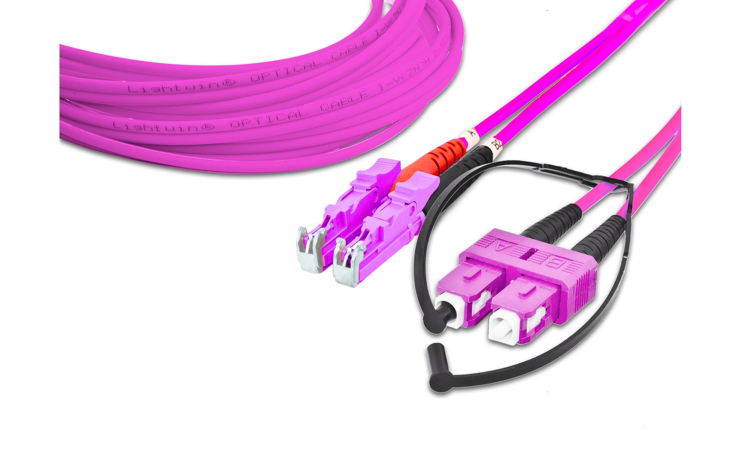 Lightwin LWL-Patchkabel Multimode LSH – SC, OM4, Duplex, 3 m