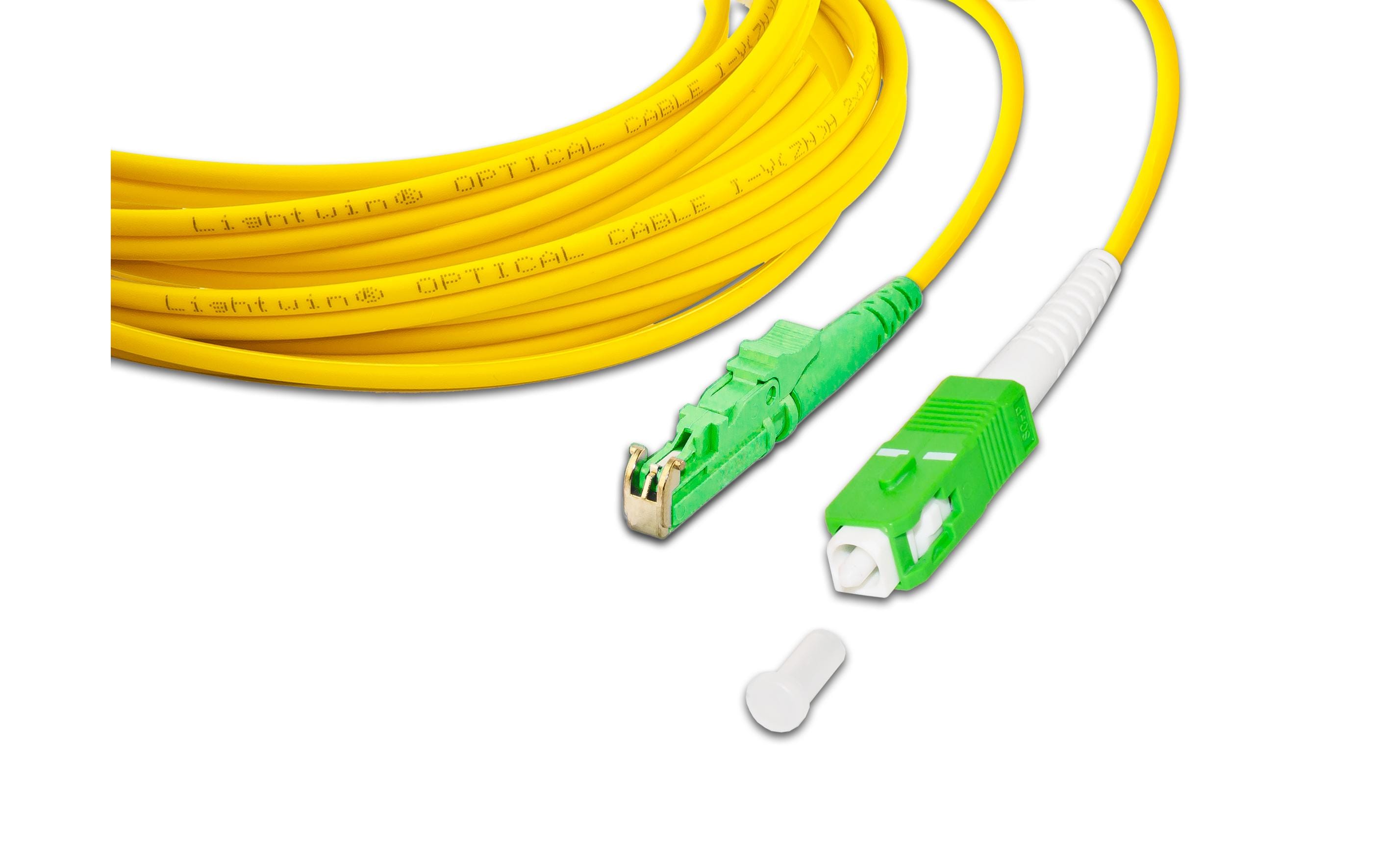 Lightwin LWL-Patchkabel SM, LSH/APC – SC/APC, OS2, Simplex, 3 m