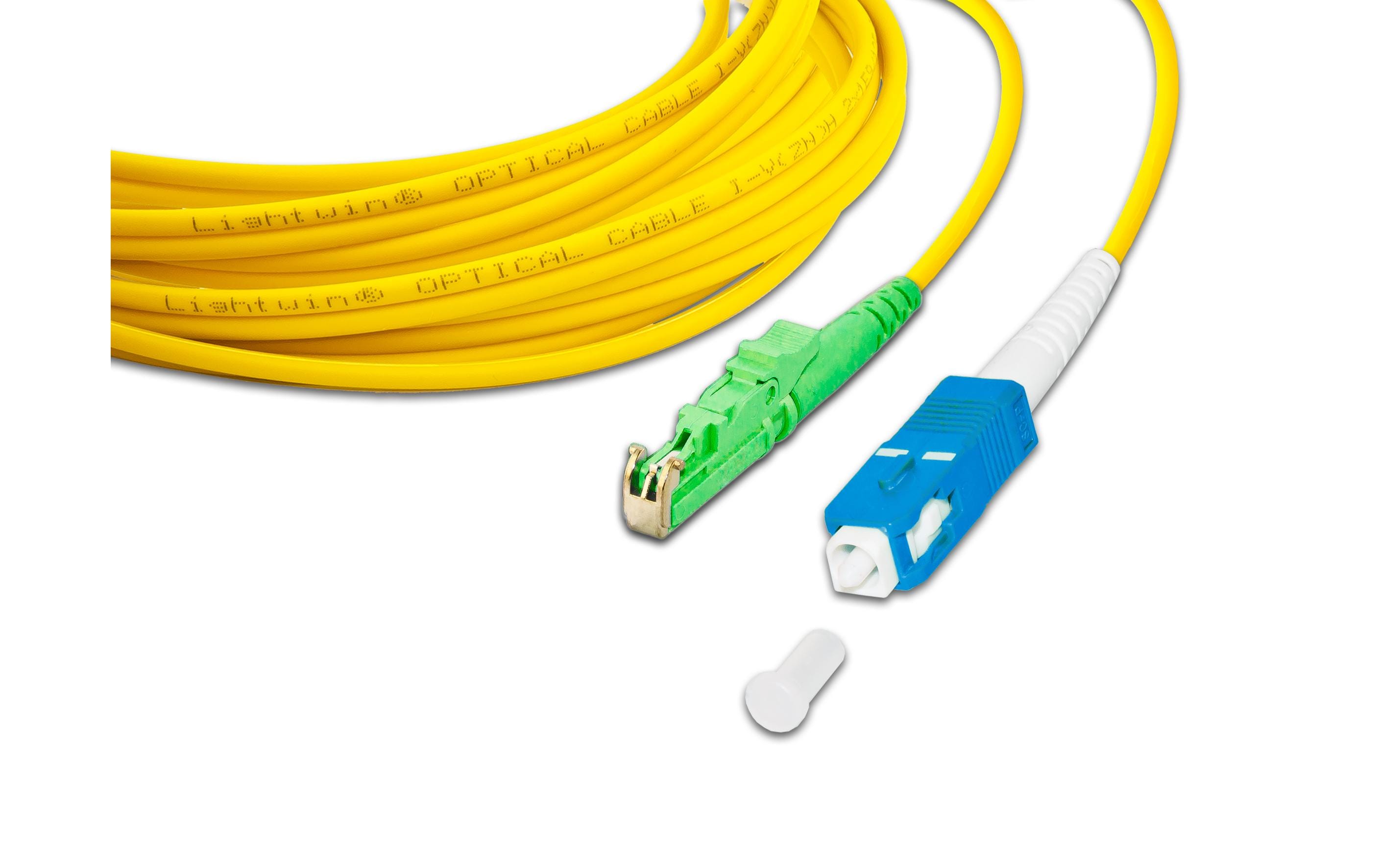 Lightwin LWL-Patchkabel Singlemode, LSH/APC – SC, OS2, Simplex, 10 m