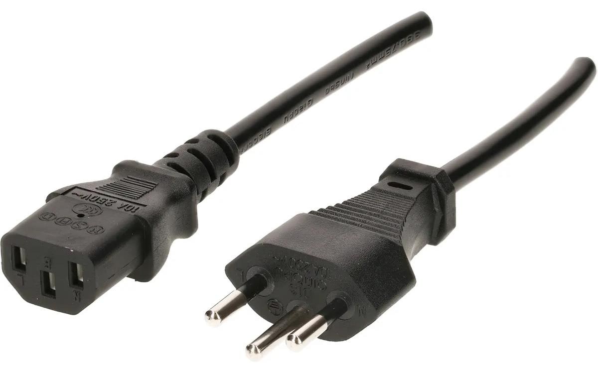 Max Hauri Netzkabel 3 m C13 - T12 Schwarz