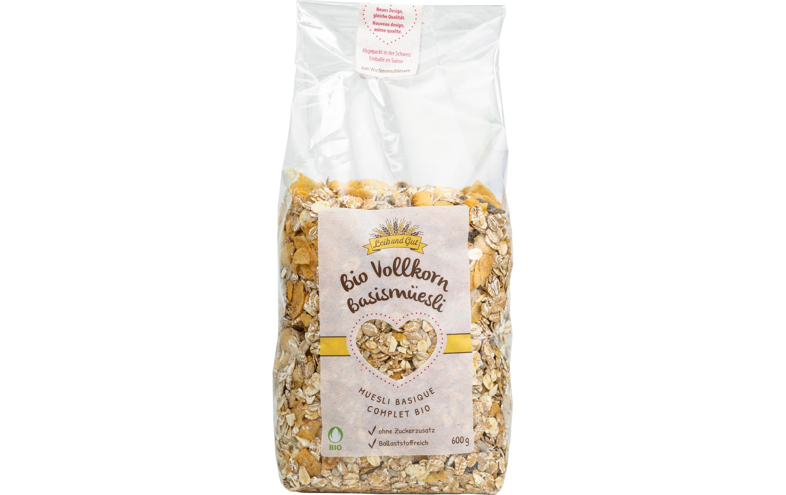 Leib und Gut Bio Vollkorn Basismüesli 600 g