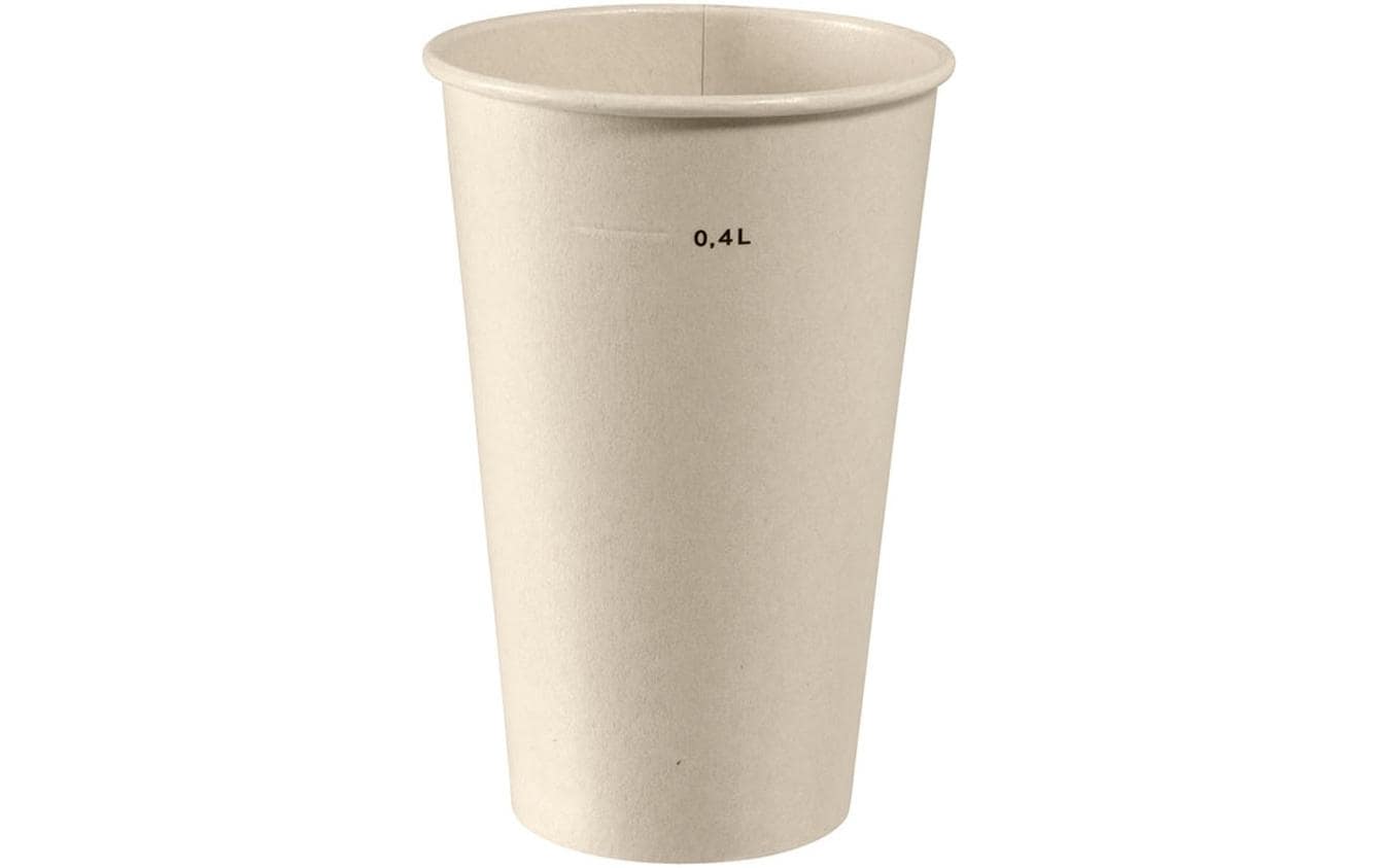 BioPak Einwegbecher Breeze 470 ml, 36 Stück, Braun