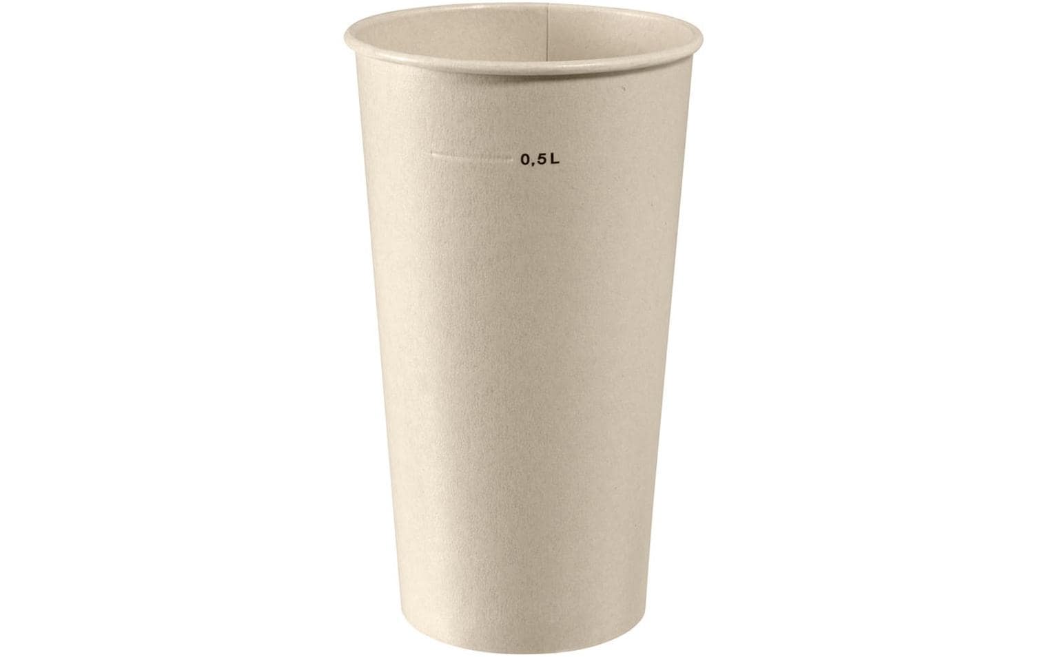 BioPak Einwegbecher Breeze 590 ml, 36 Stück, Braun