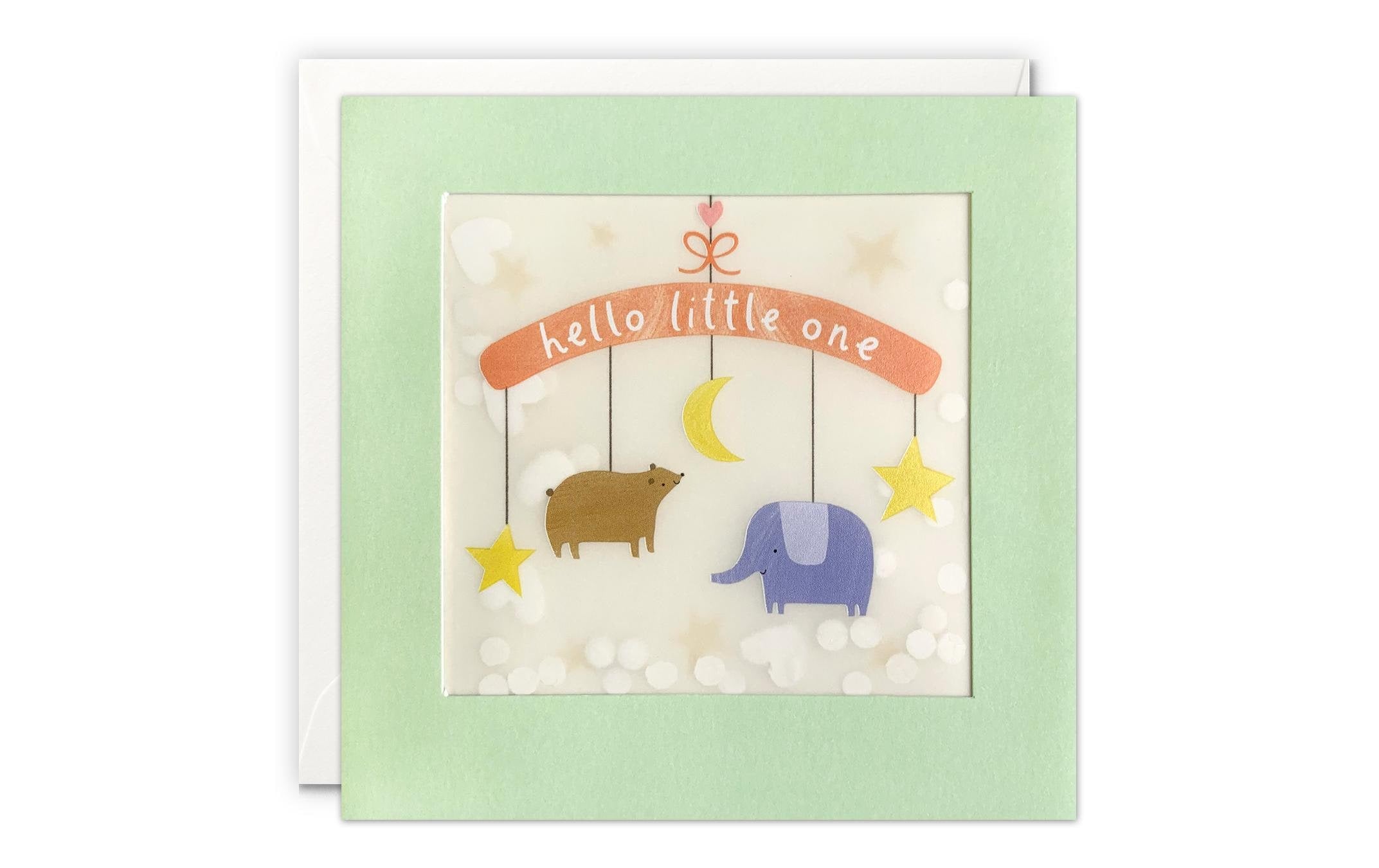 Cart Geburtstagskarte Hello little one 12.5 x 12.5 cm