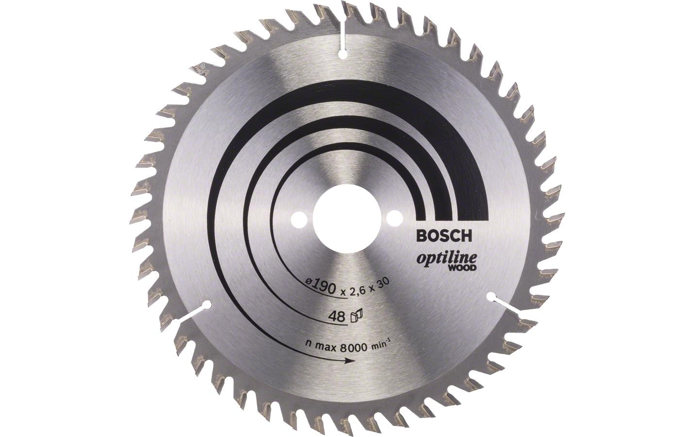 Bosch Professional Kreissägeblatt Optiline Wood Ø 190