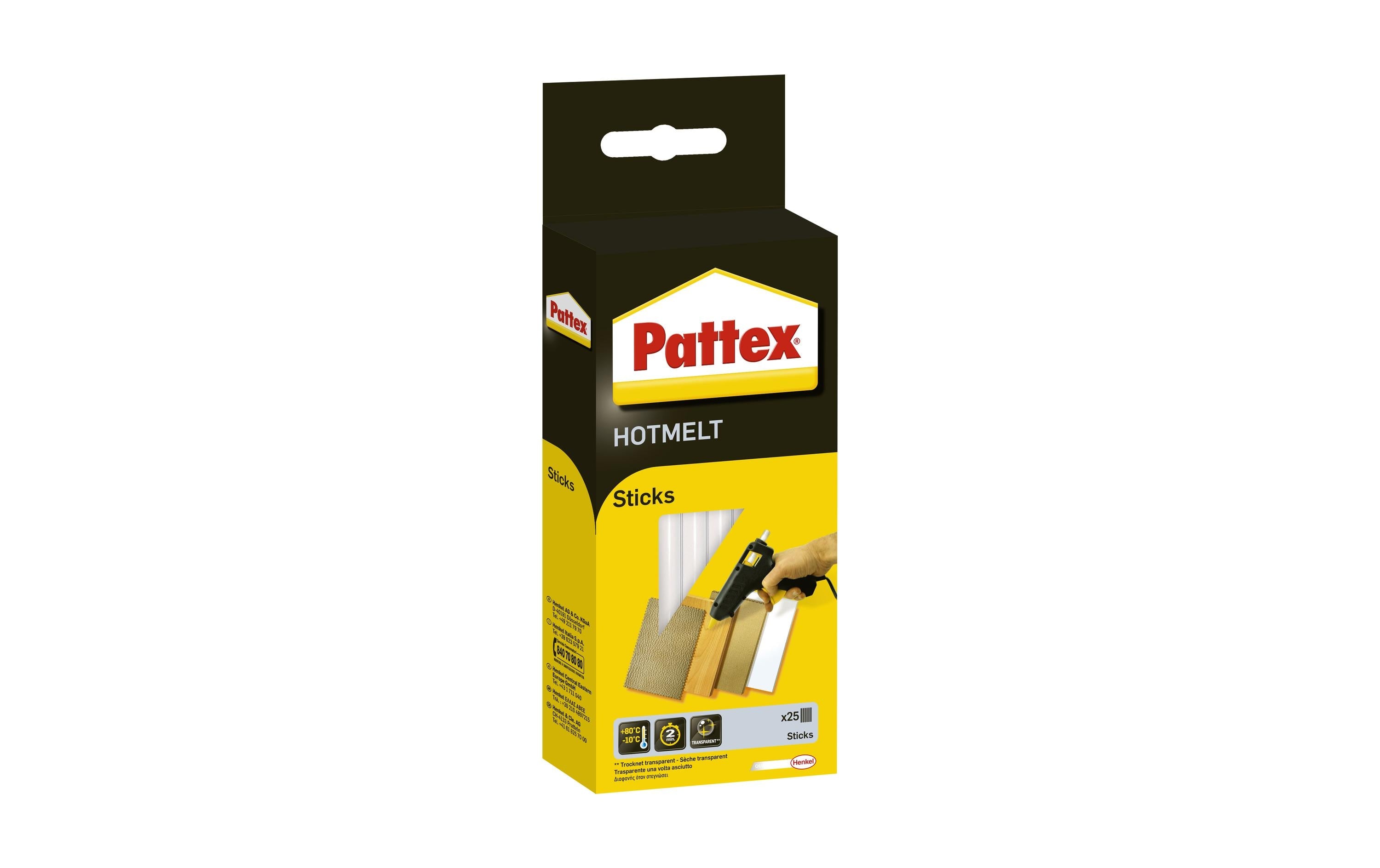 Pattex Klebestick Ø 11 mm, 25 Stück, Transparent