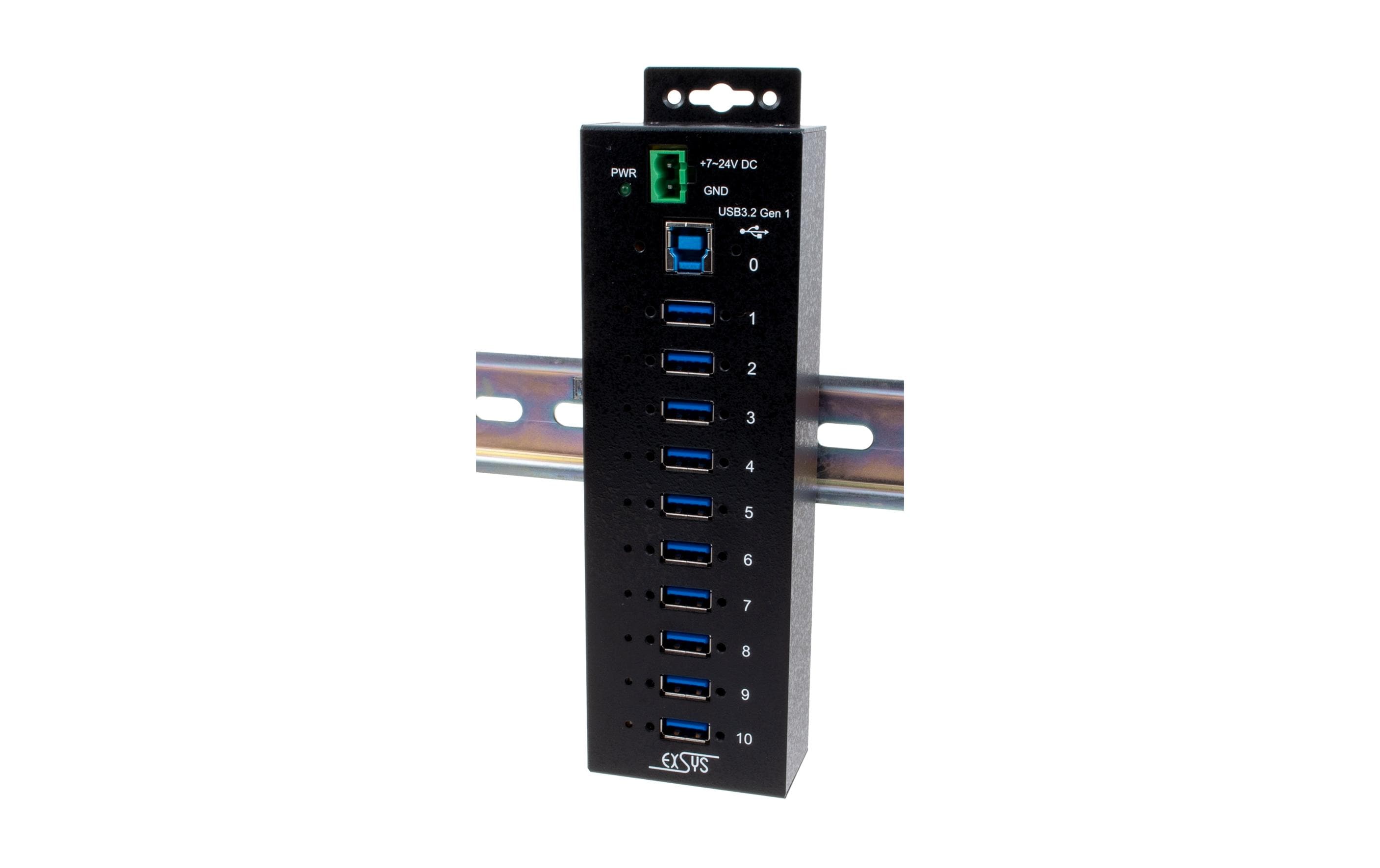 Exsys USB-Hub Managed Shareable USB 3.2 Gen 1 Hub 10-Port