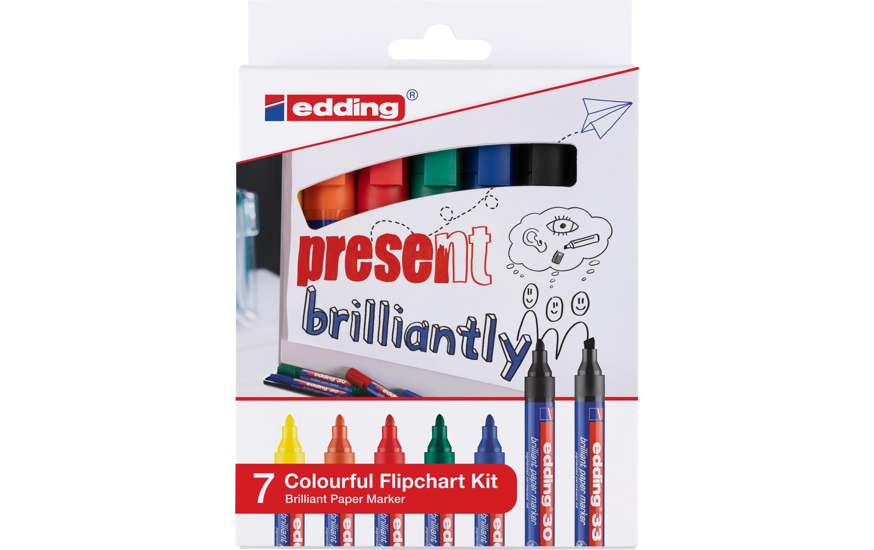 edding Flipchart-Marker 30/33 E7 7 Stück