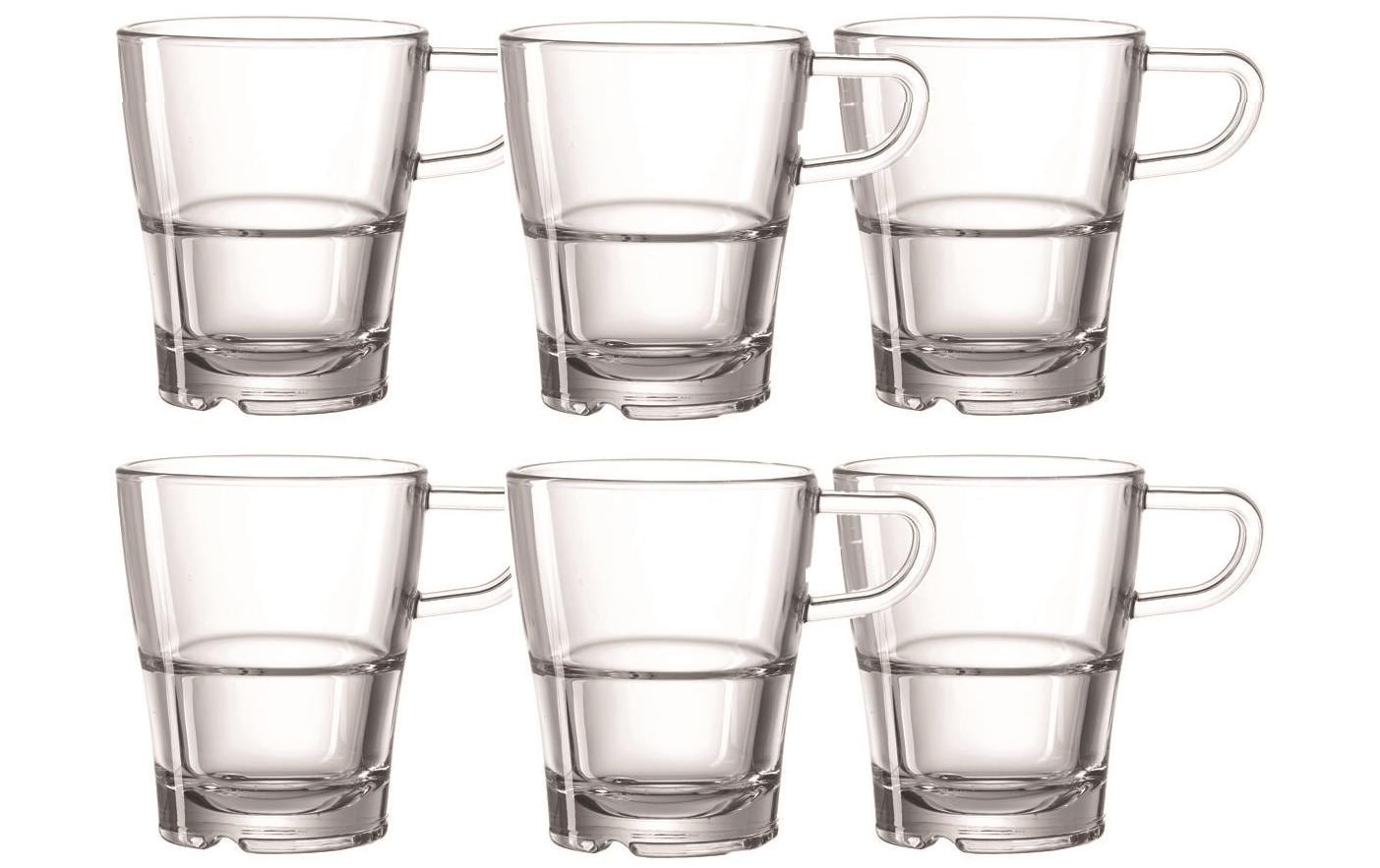 Leonardo Kaffeetasse Senso 250 ml, 6 Stück, Transparent