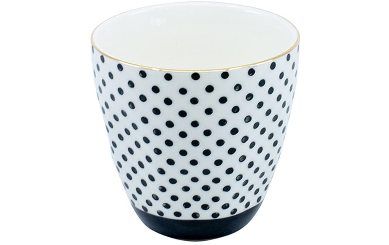 Kadastar Kaffeebecher Metropolitan Dots 250 ml , Schwarz/Weiss