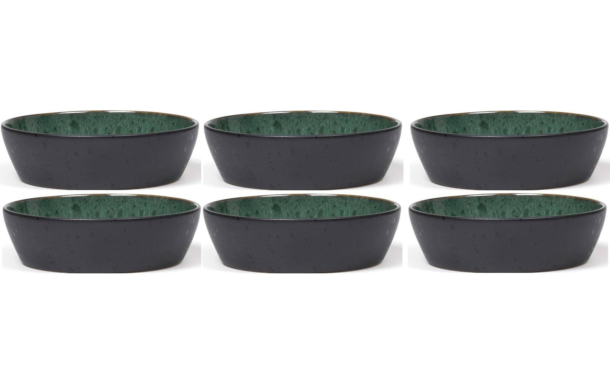 Bitz Suppenschale 18 cm, 6 Stück, Schwarz/Grün
