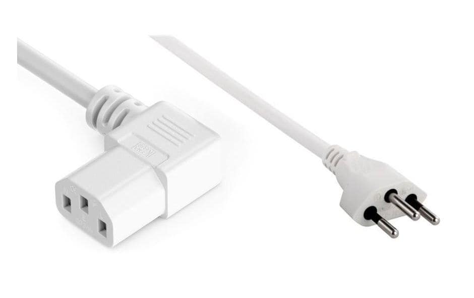 Diggelmann Netzkabel 3 m C13 - T12, seitlich gewinkelt nach rechts