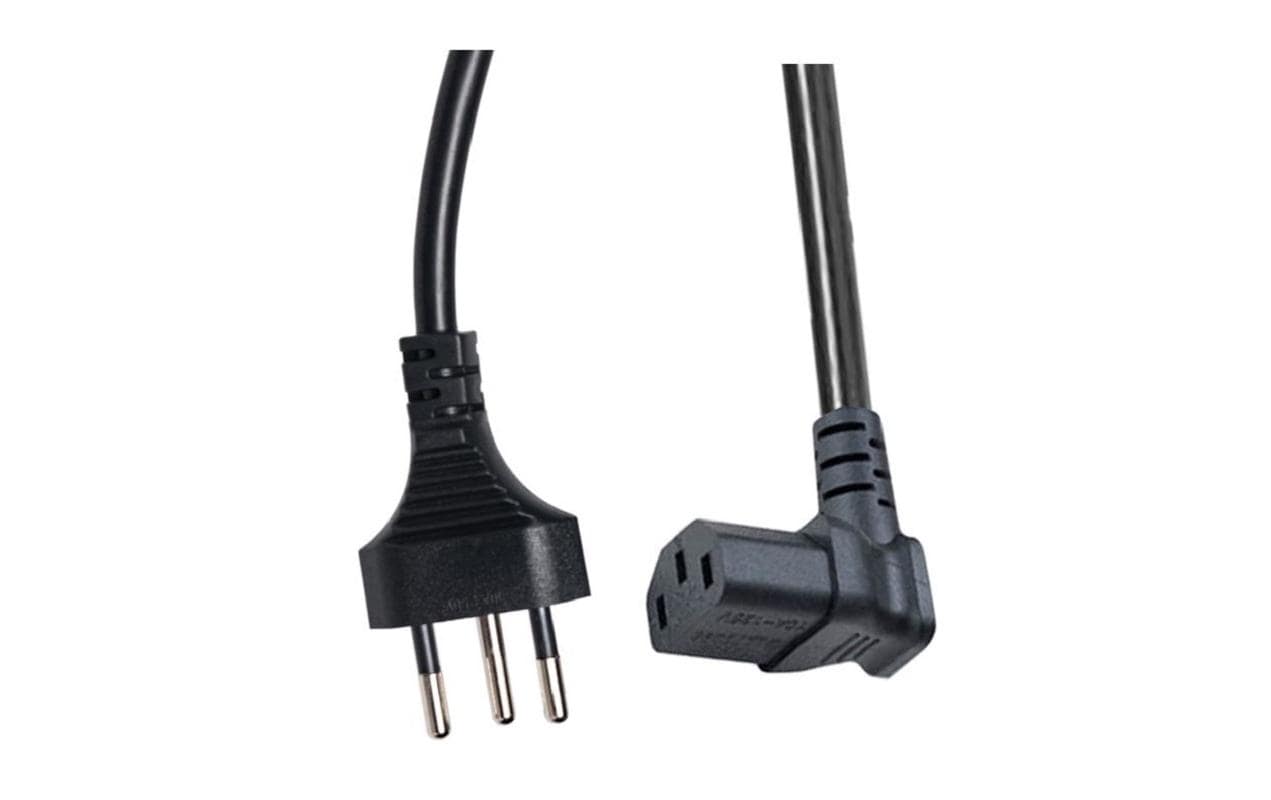 Diggelmann Netzkabel 2 m C13 - T12, gewinkelt nach oben