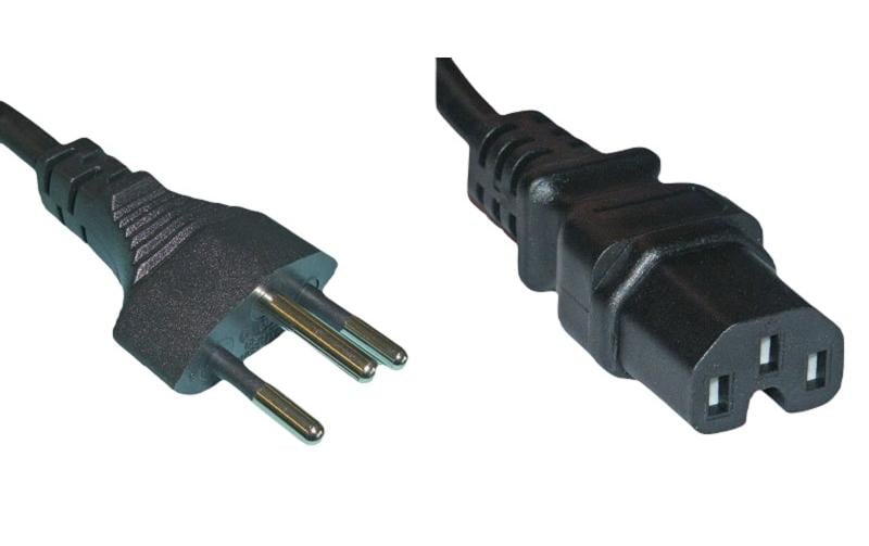Diggelmann Netzkabel 3 m C15 - T12, Schwarz